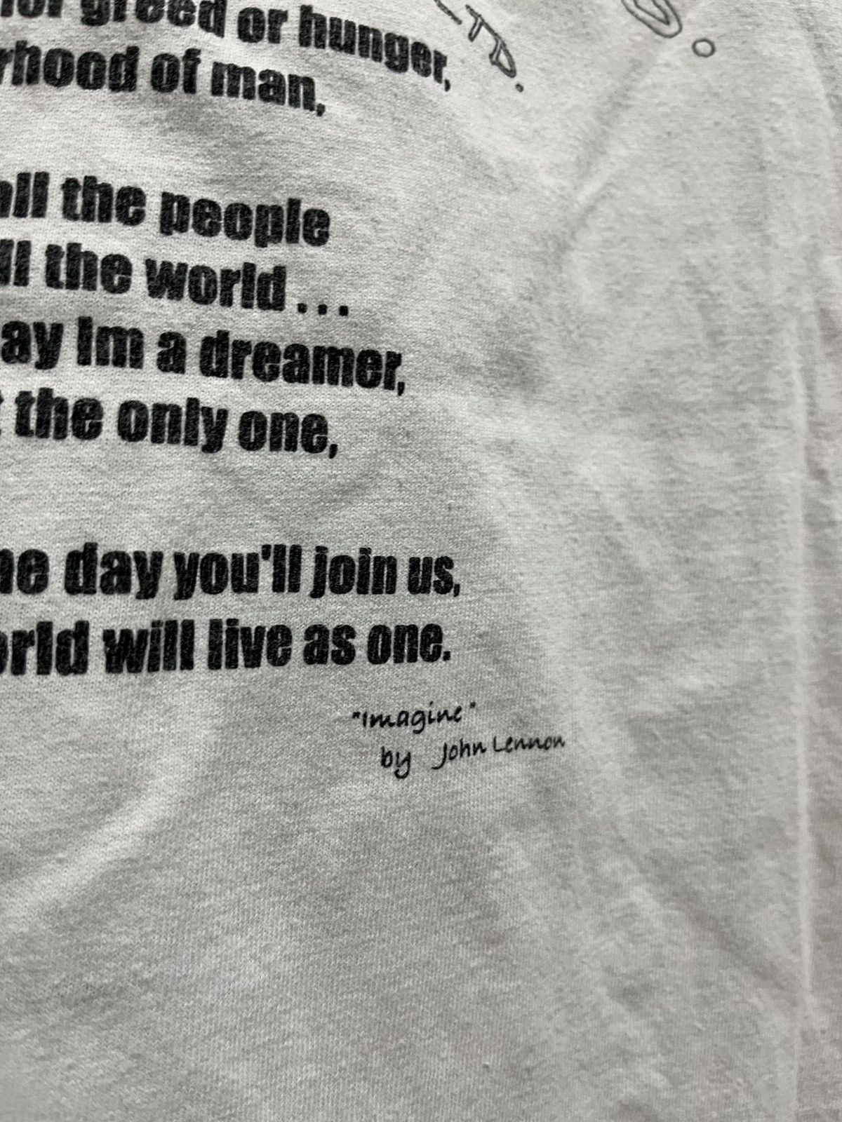 Band Tees × Vintage No War Jhon Lennon Imagine 55OHRYO FS Size US M / EU 48-50 / 2 - 5 Thumbnail