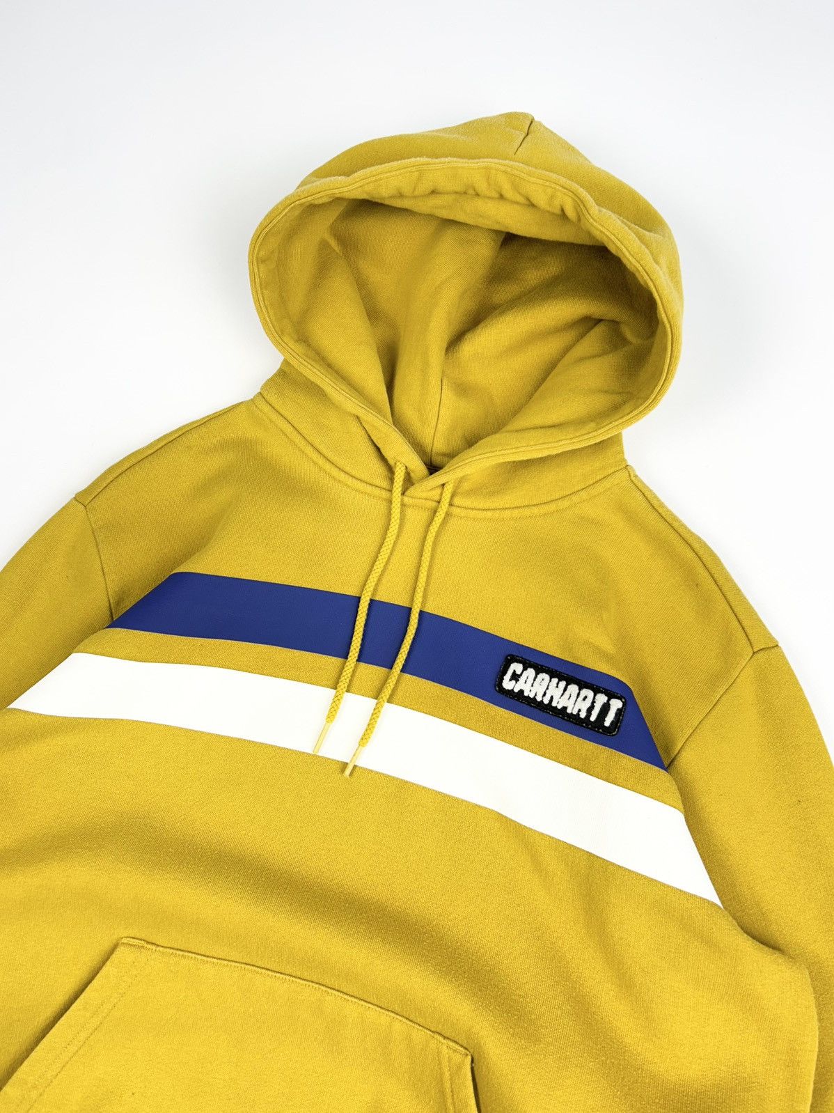 Carhartt × Carhartt Wip × Stussy Y2k Carhartt Wip YELLOW Hooded Borman Sweatshirt Size US S / EU 44-46 / 1 - 5 Thumbnail