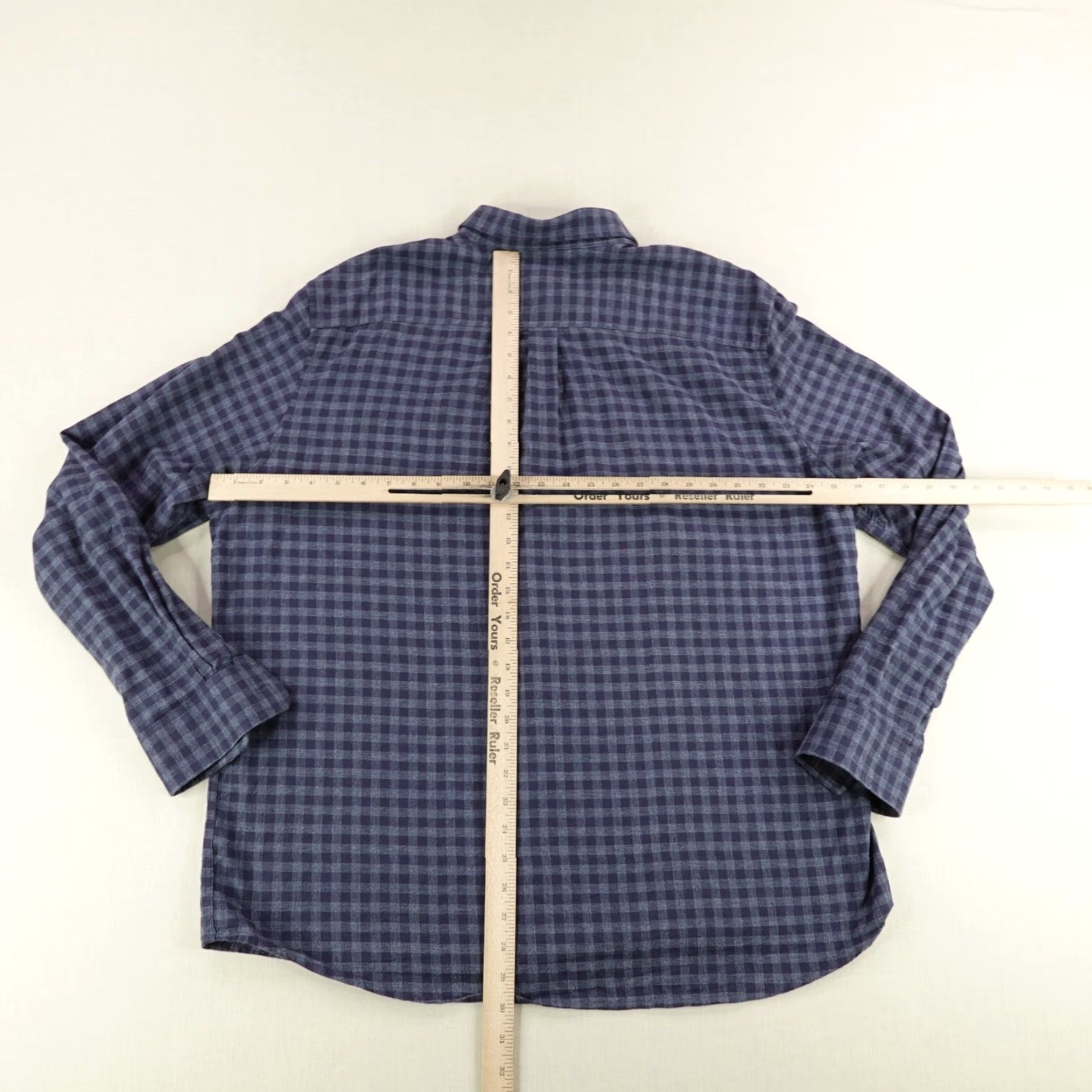 johnnie-O JOHNNIE O Flannel Shirt Mens XL Blue Plaid Long Sleeve Button-Up Outdoor Beach Preppy Size US XL / EU 56 / 4 - 7 Thumbnail