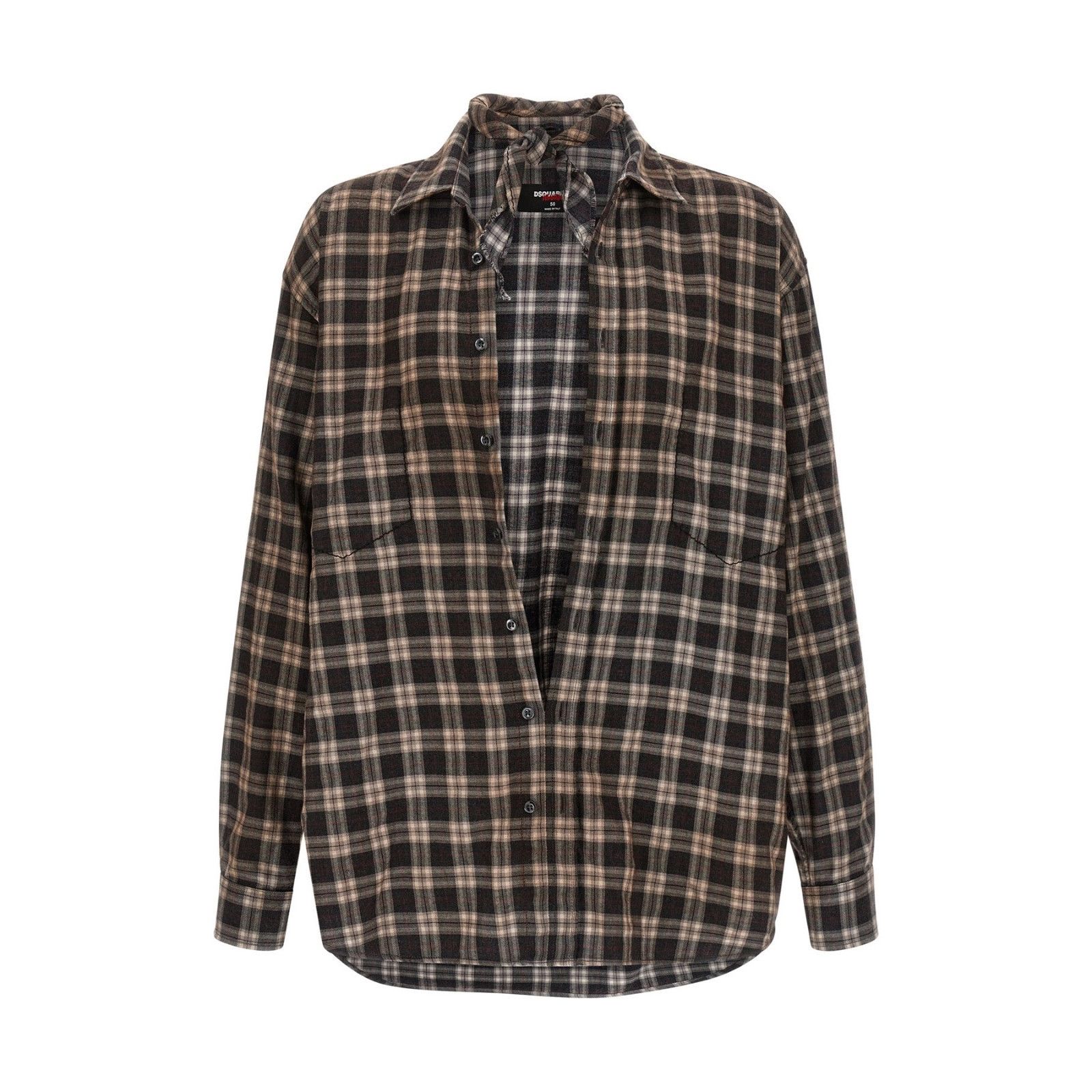 Dsquared2 DSQUARED2 Multicolor Cotton Shirt New (Men's size:it 50 / L; Size US L / EU 52-54 / 3 - 1 Thumbnail