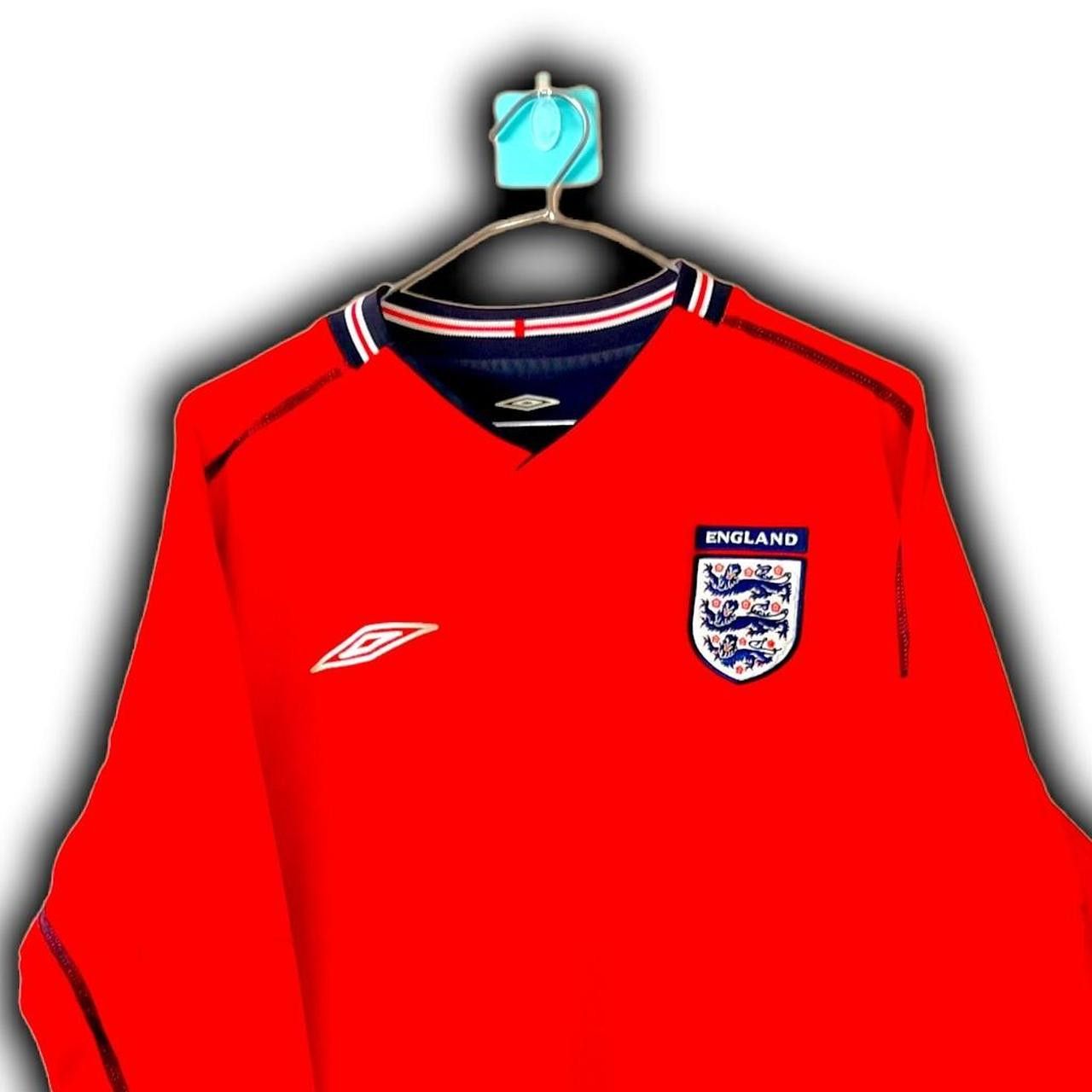 Umbro England 2002 2003 Away shirt jersey Long Sleeves Size US L / EU 52-54 / 3 - 2 Thumbnail