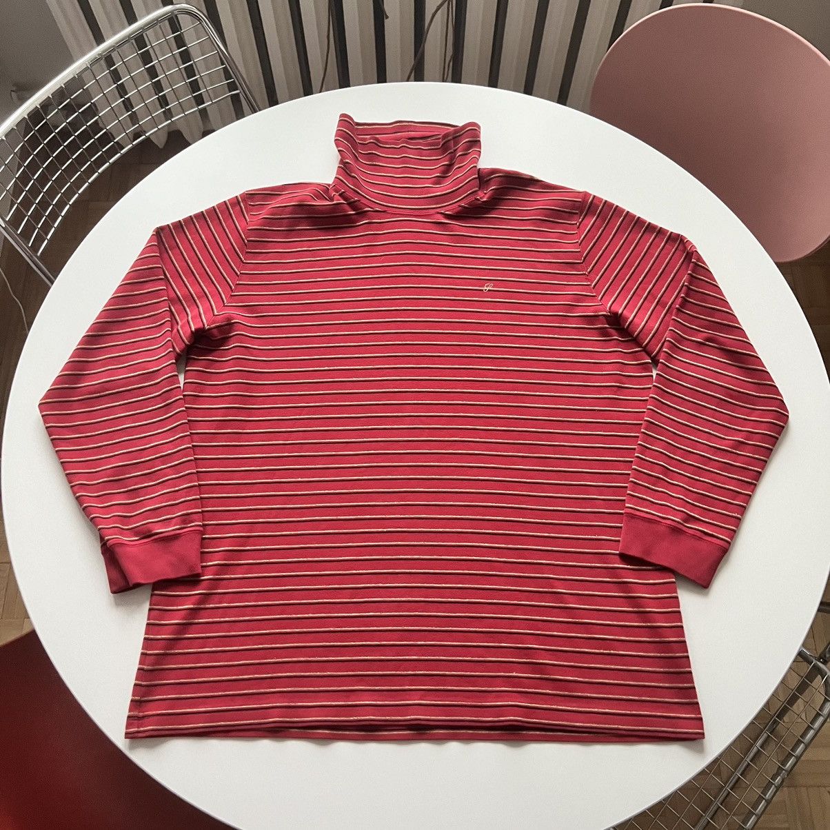 Supreme Supreme Gold Stripe Turtleneck Top Red XL Size US XL / EU 56 / 4 - 3 Thumbnail