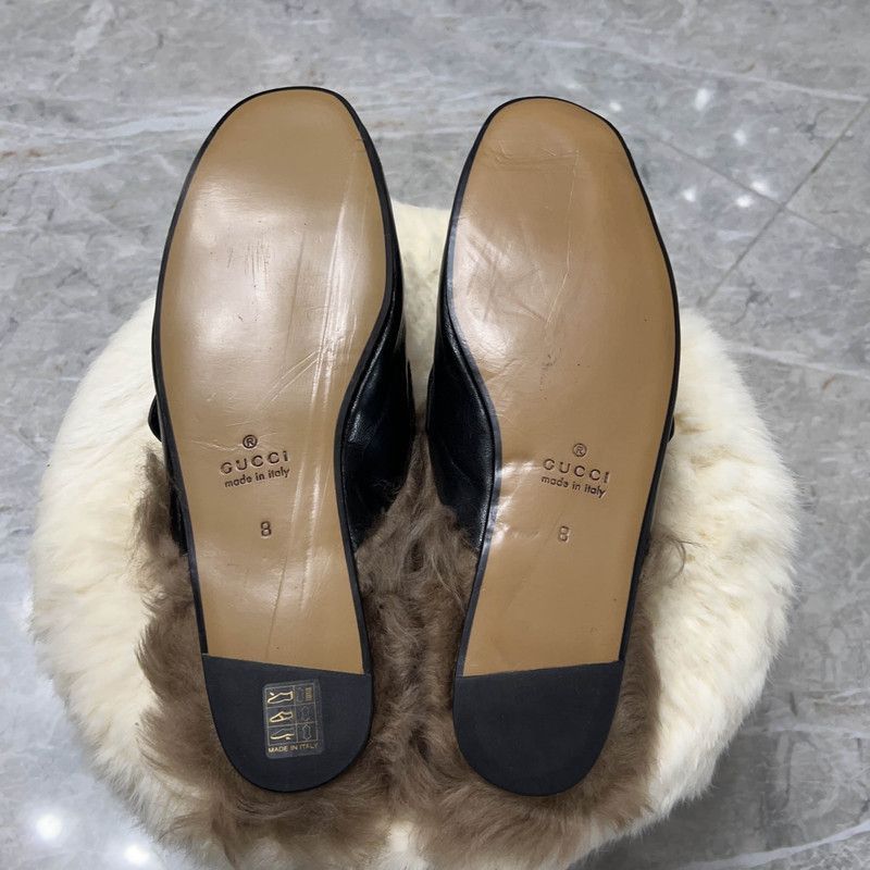 Gucci Gucci Black Fur-Lined Loafers for Men - Size US 9.5 / EU 42-43 - 3 Thumbnail