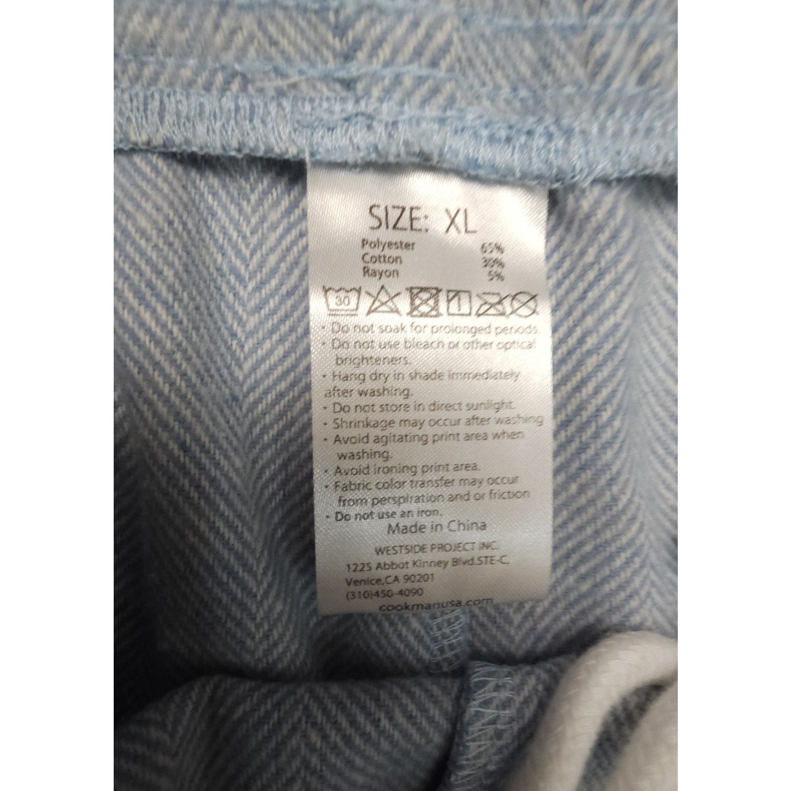 Other Cookman Chef Pants Tweed Herringbone Sky Elastic Waist XL Size US 33 - 9 Thumbnail