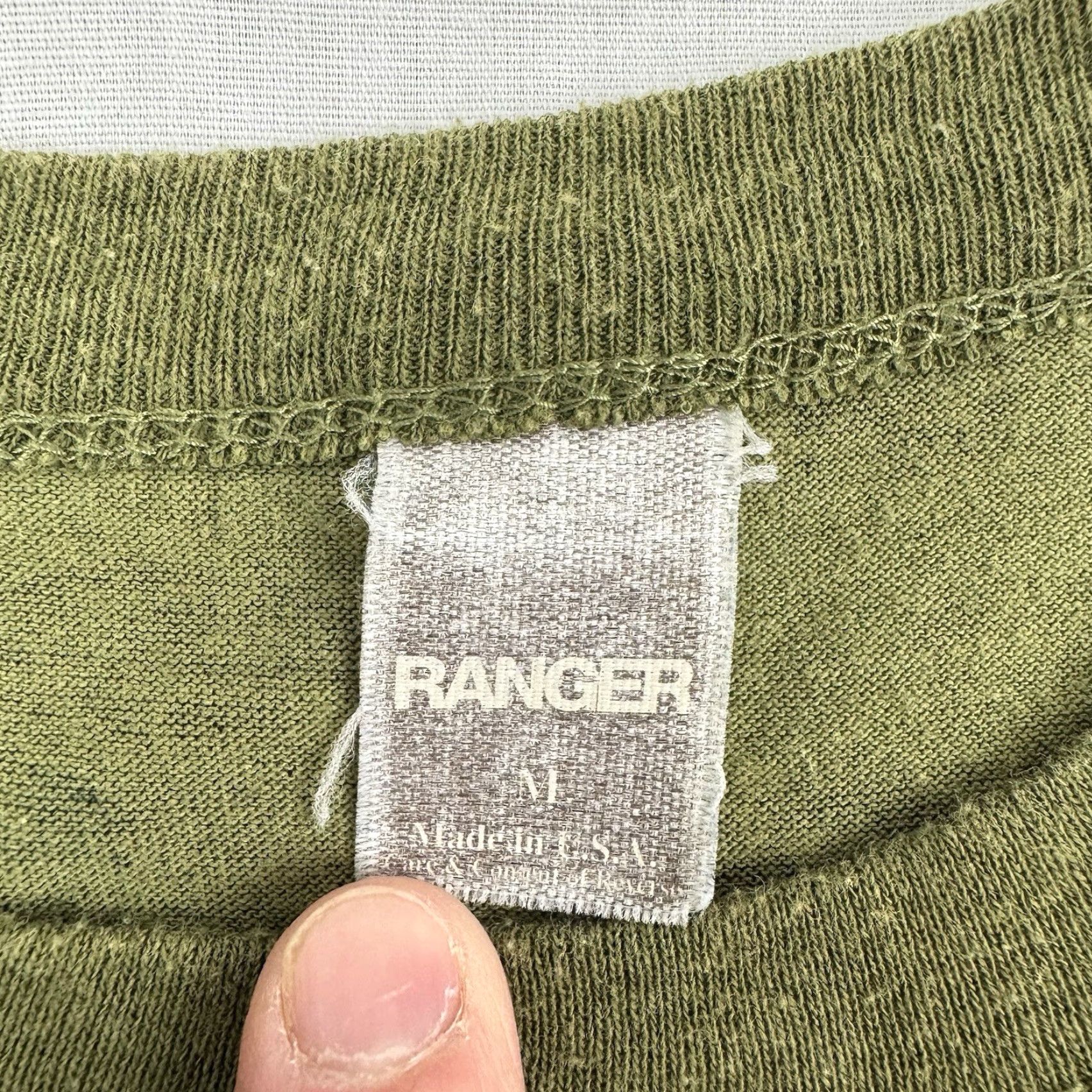 Vintage VINTAGE Ranger T Shirt Camouflage Pocket Adult Medium Hunting Outdoor Nature 80s Made In USA Mens Size US M / EU 48-50 / 2 - 4 Thumbnail