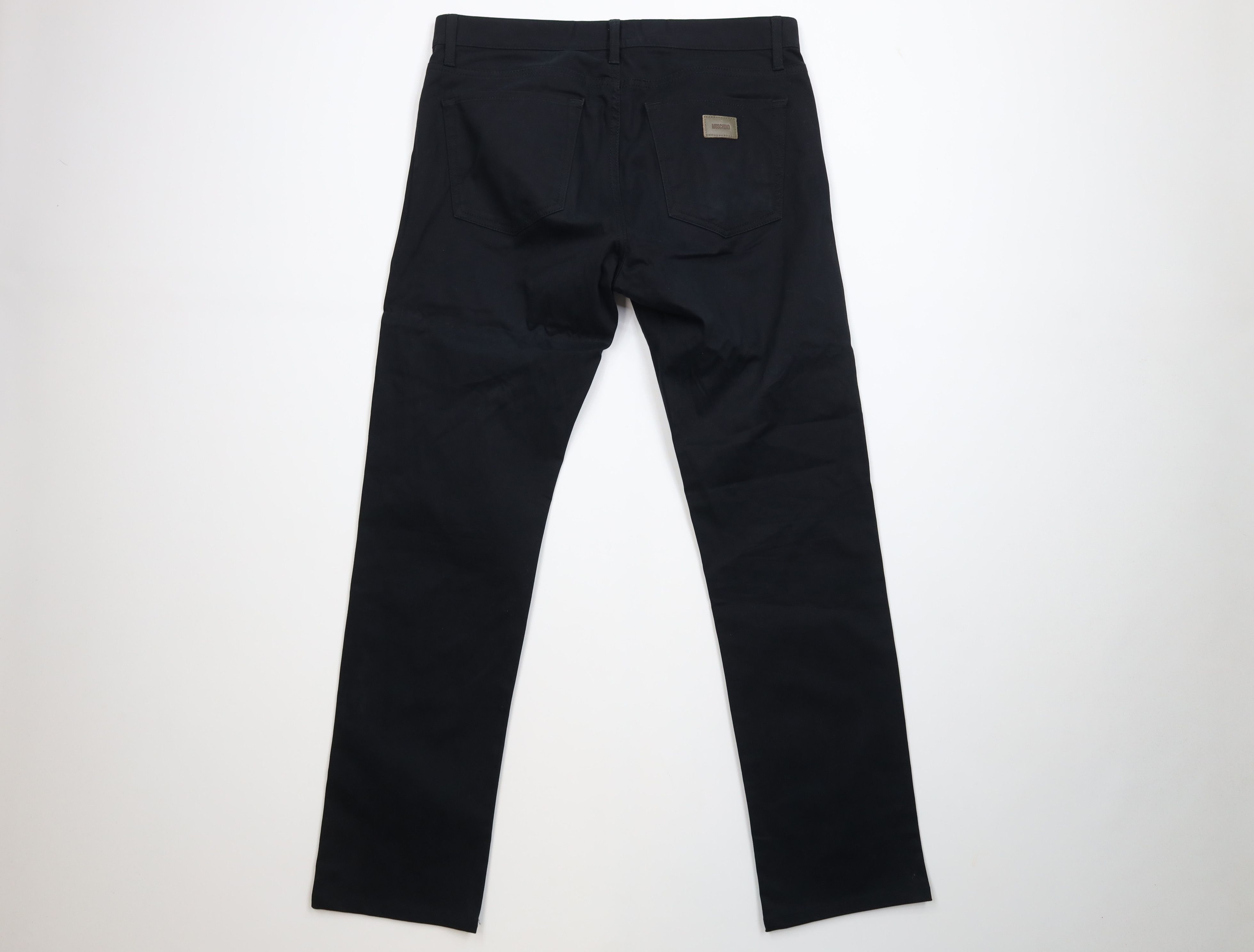 Moschino Moschino Flat Front Stretch Straight Leg Chino Pants Black Size US 32 / EU 48 - 9 Thumbnail