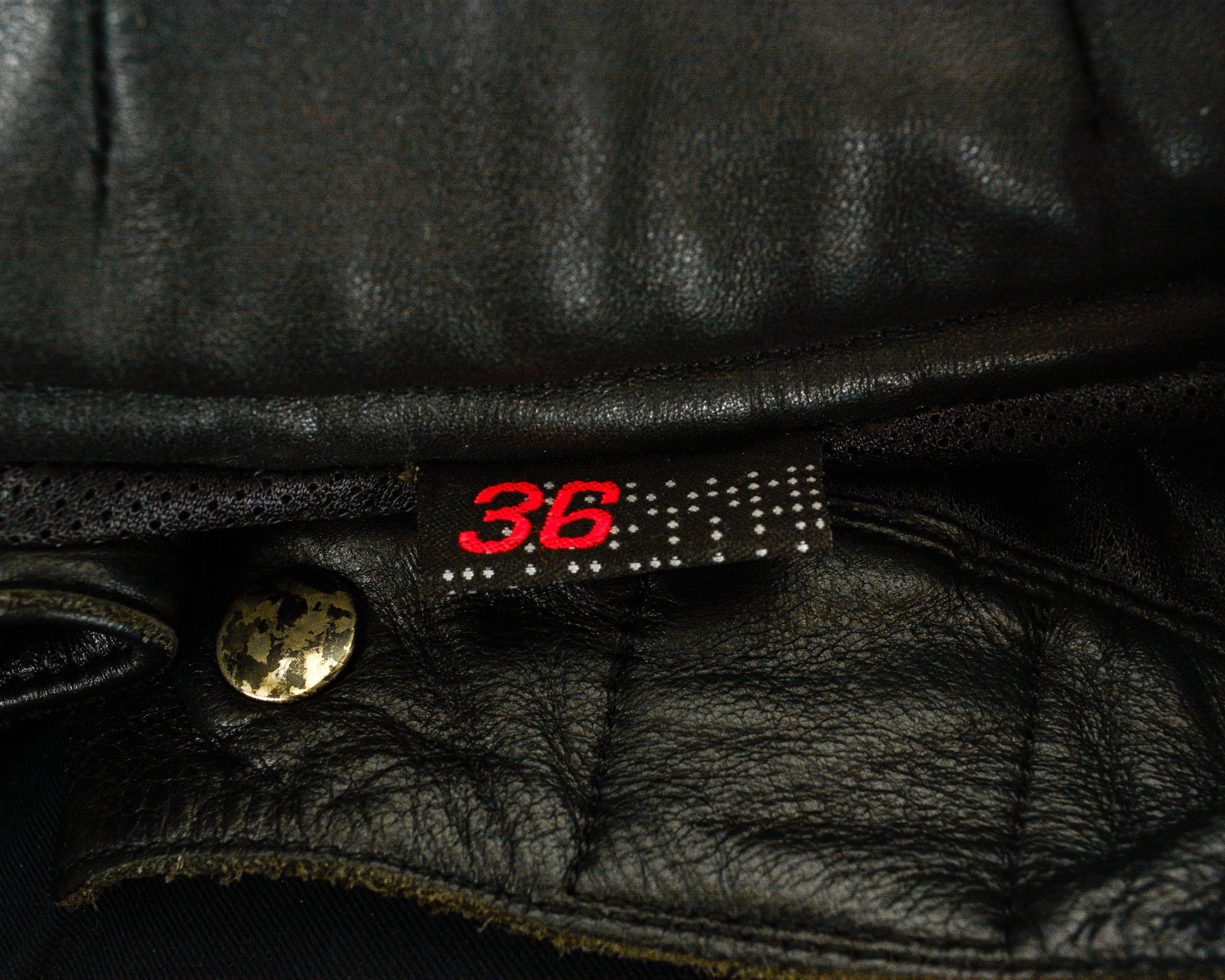 Leather Grid S Leather Motorcycle Pants Biker EU 36 Knee Protection Size 27" / US 4 / IT 40 - 5 Thumbnail
