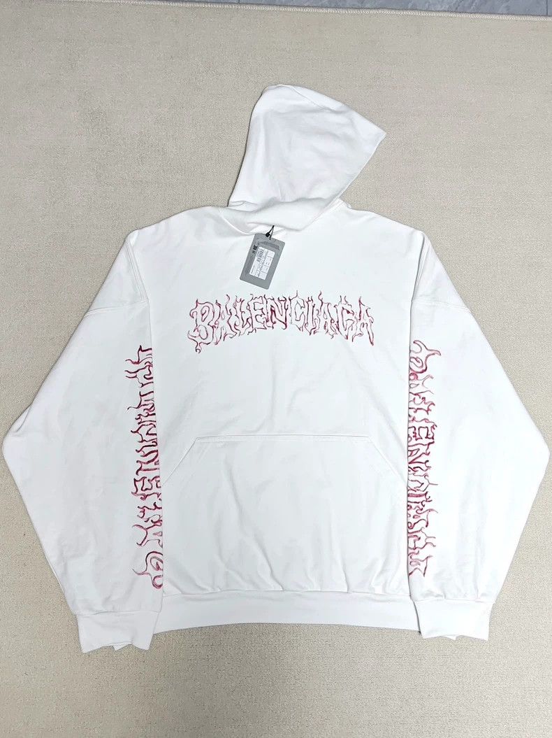 Balenciaga Balenciaga size 3 24 FW dragon flame metal hooded sweatshir Size US M / EU 48-50 / 2 - 1 Thumbnail