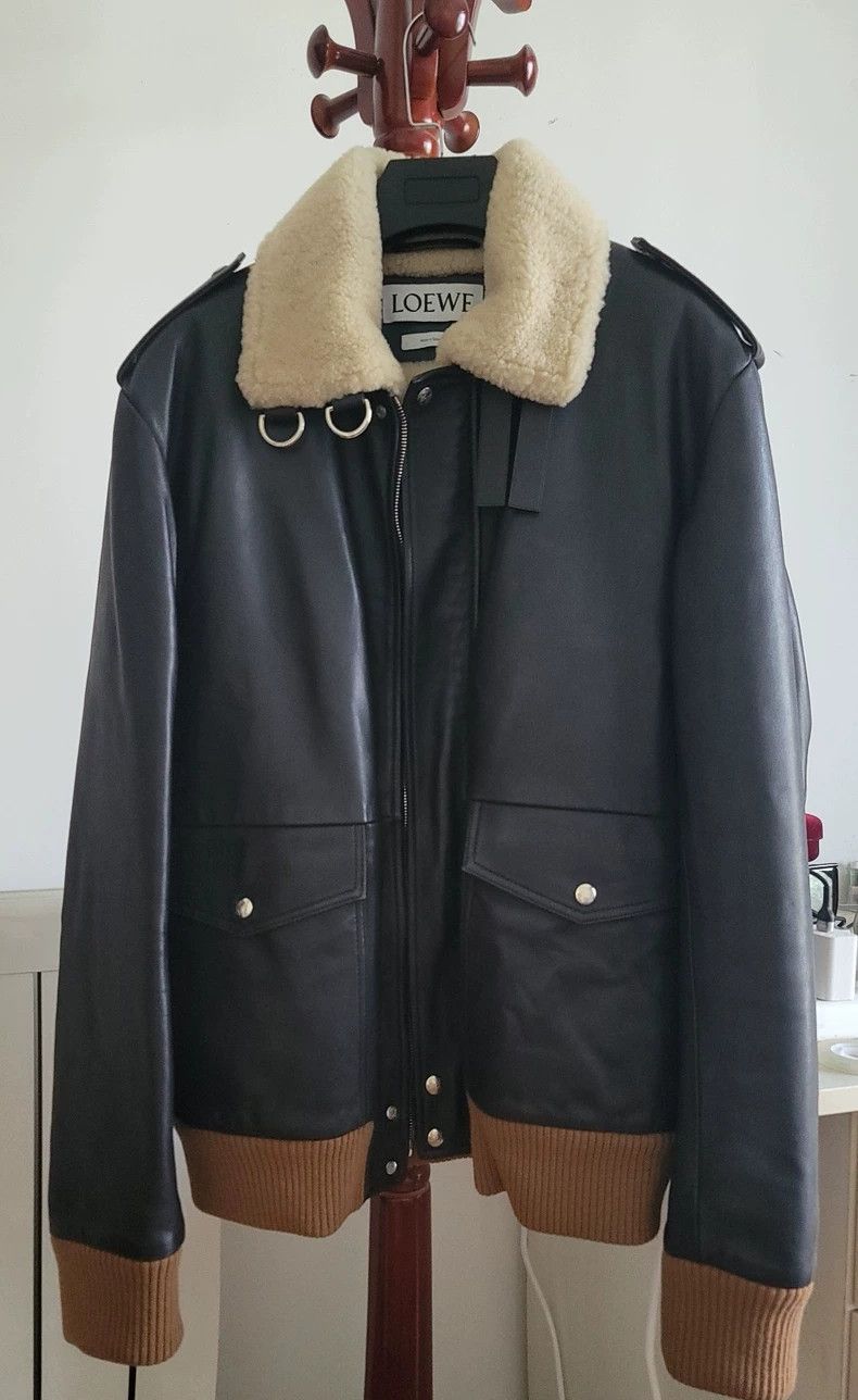 Loewe LOEWE A one-piece jacket with fur Size L / US 10 / IT 46 - 1 Thumbnail