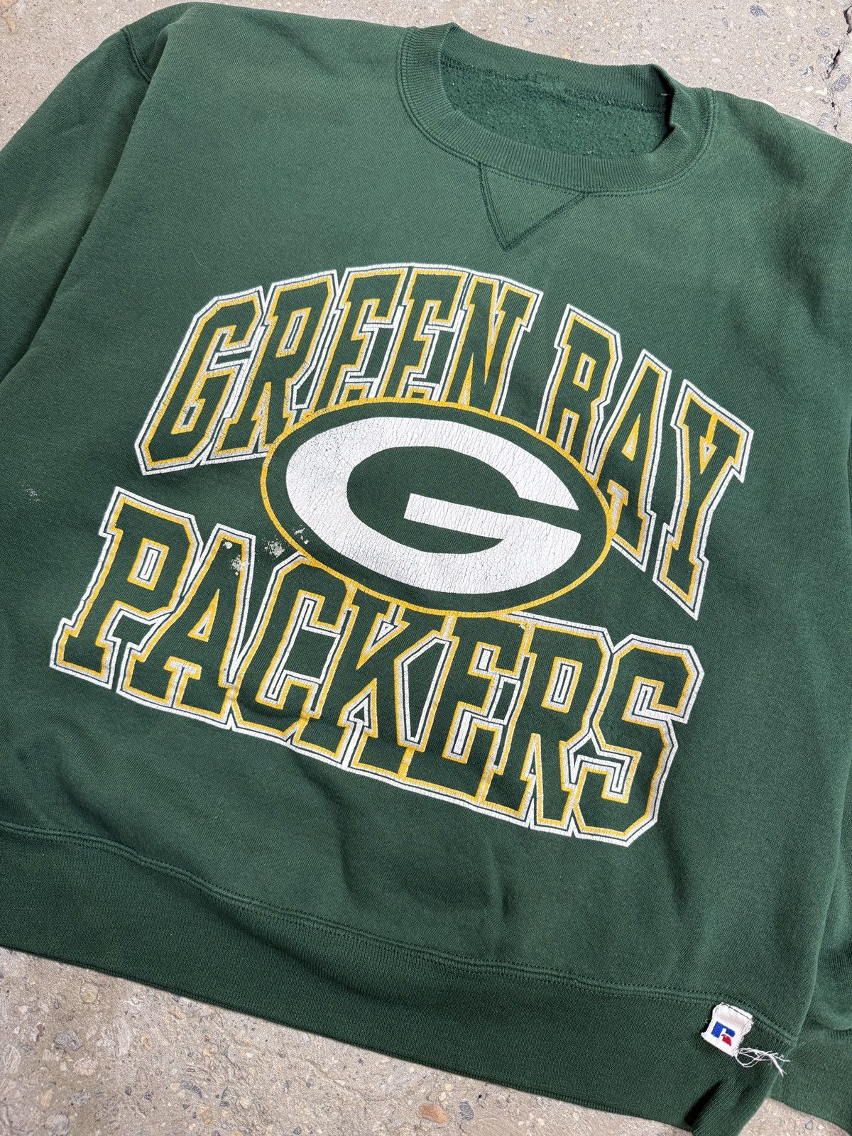 Vintage 90’s Russell Green Bay Packers Vintage Crewneck Size US L / EU 52-54 / 3 - 3 Thumbnail
