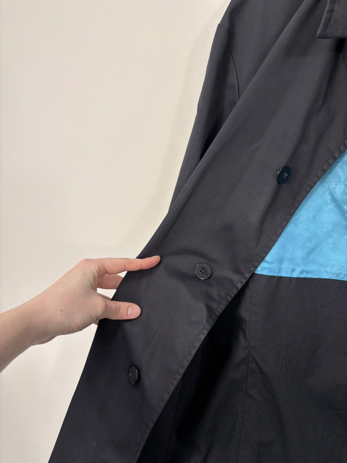 Kenzo Kenzo Homme Men’s Black Cotton Nylon Blend Trench Coat Size US M / EU 48-50 / 2 - 11 Thumbnail