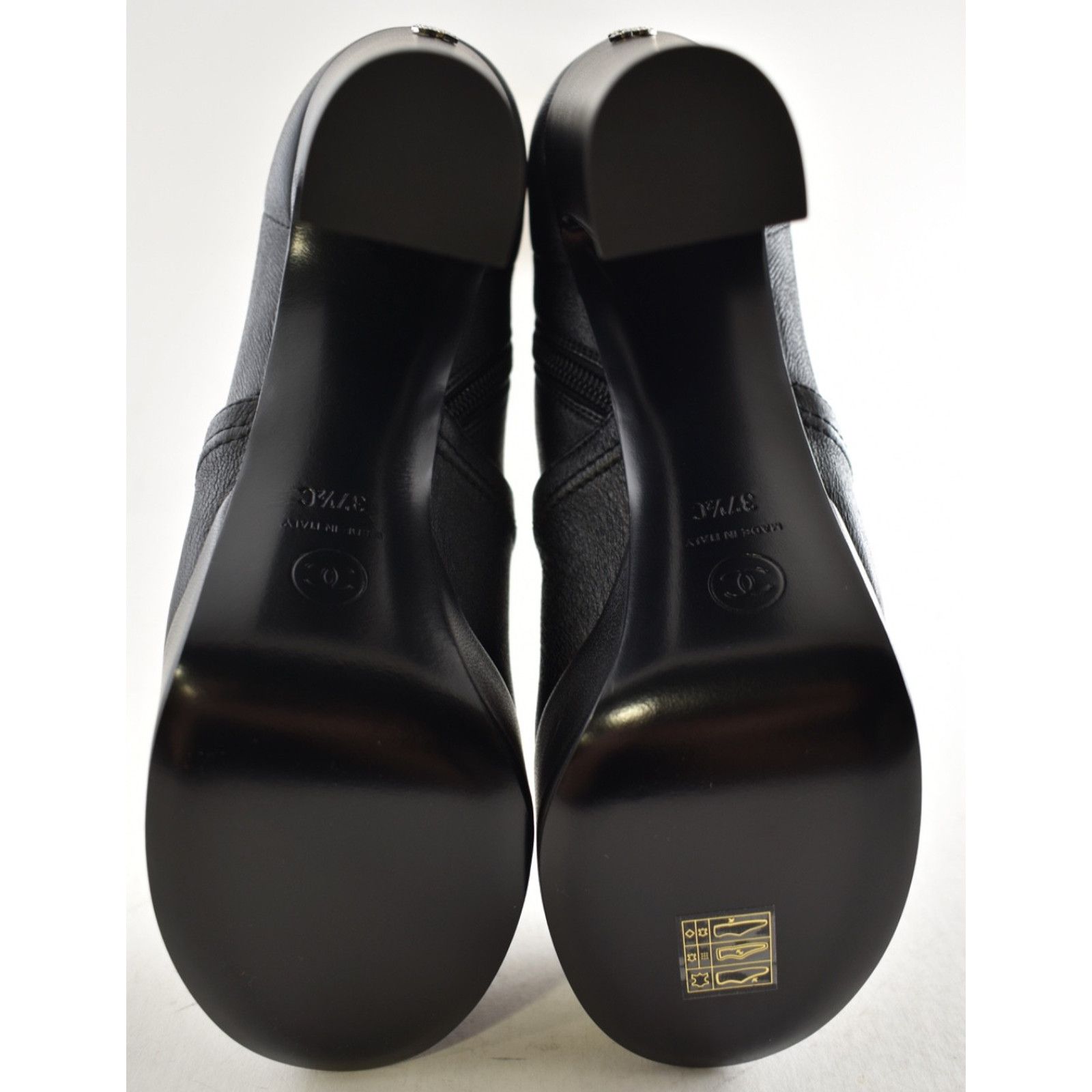 Chanel Chanel24K Stretch Lambskin CC Platform Knee High Boots 37.5C Size US 7.5 / IT 37.5 - 20 Thumbnail