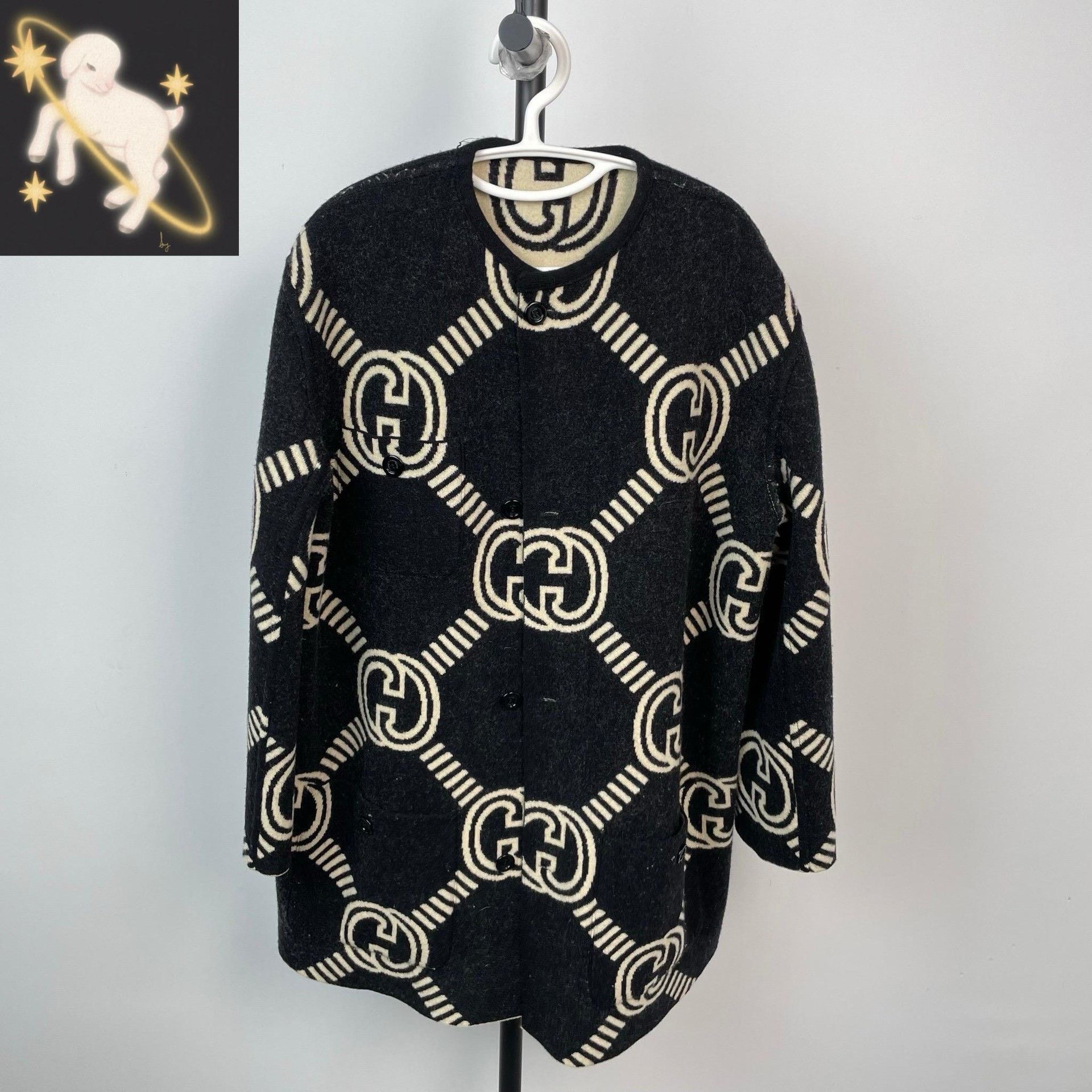 Gucci Gucci Wool Black Coat XS Women Size XS / US 0-2 / IT 36-38 - 1 Thumbnail