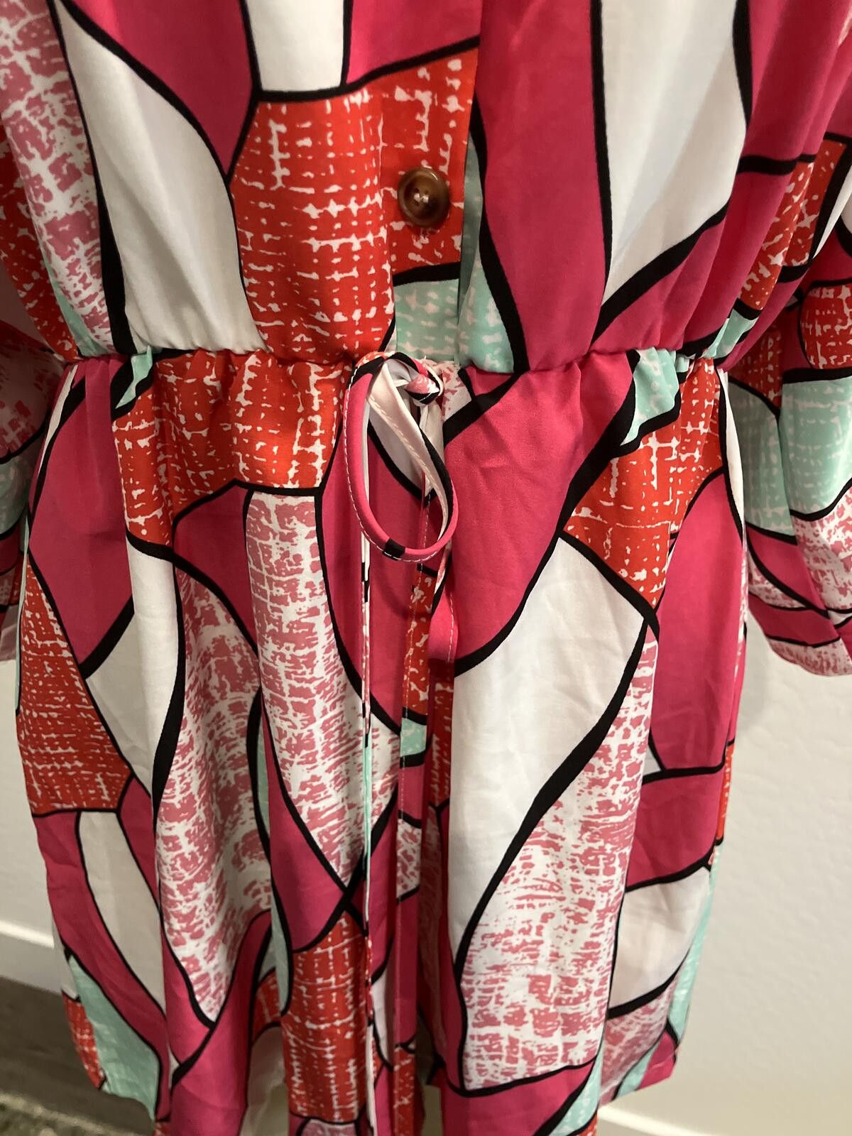 Shein Colorful Geometric Pattern Romper with Button Front and Draw Size 36" / US 14 / IT 50 - 4 Thumbnail