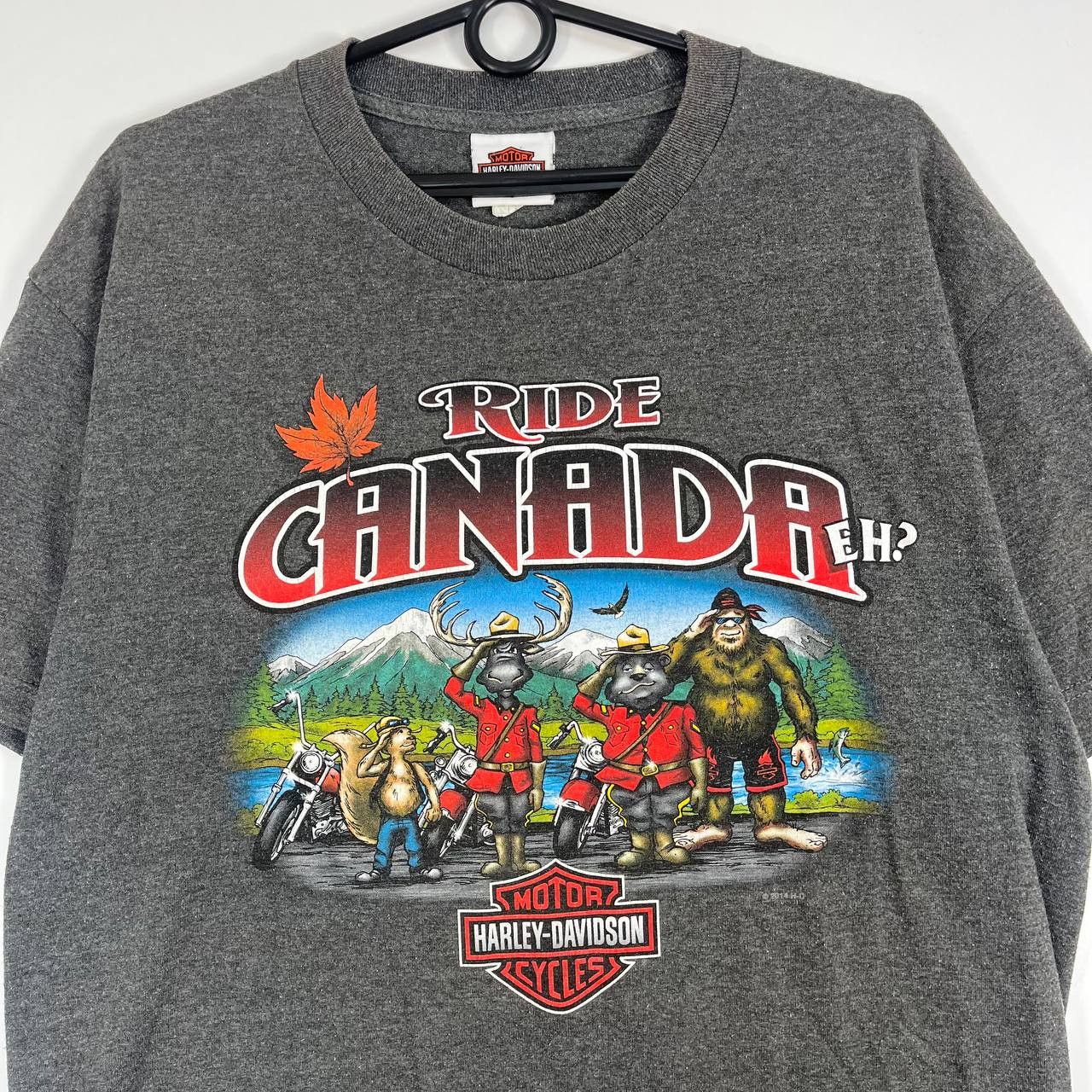 Harley Davidson Harley-Davidson Ride Canada Eh Graphic T-Shirt Grey Size L Size US L / EU 52-54 / 3 - 2 Thumbnail