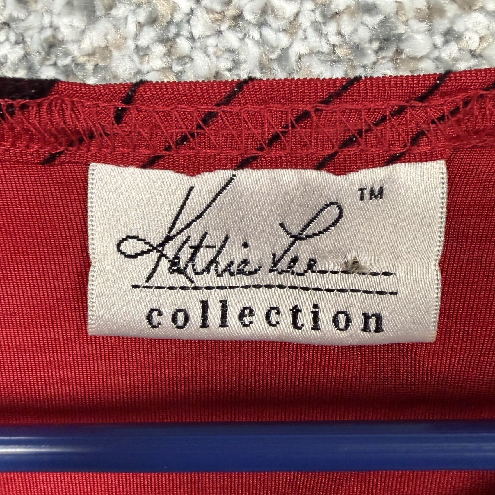 Lee VTG 90s Y2K Kathie Lee Collection Womens T-Shirt Red Black Glitter Plaid Round Neck Short Sleeve Casual Vintage Grunge Disco Size M / US 6-8 / IT 42-44 - 4 Thumbnail