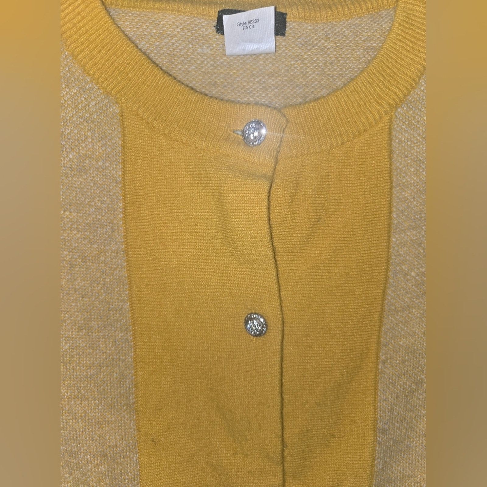 J.Crew J. Crew Wool Cashmere Blend Cardigan in Mustard Yellow, S Size S / US 4 / IT 40 - 3 Thumbnail