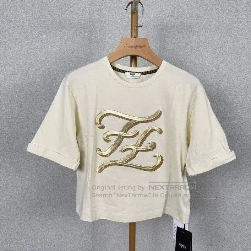 Fendi Fendi Beige Cotton Women's T-Shirt . Size XXS / US 00 / IT 34 - 1 Thumbnail