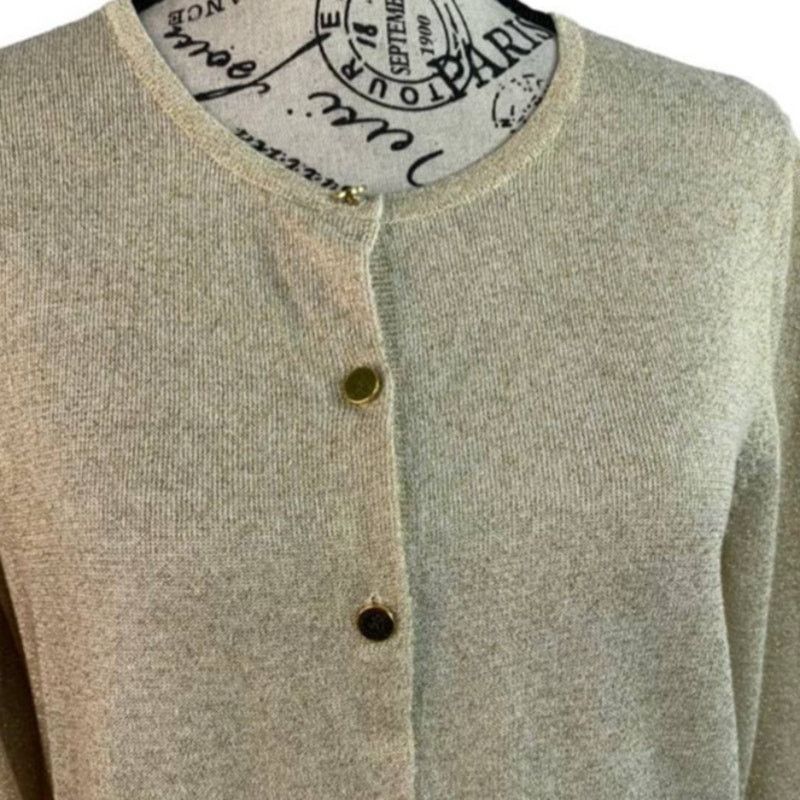 Other Nue Options Women's Medium Sweater Gold Sequins Long Sleeve Size M / US 6-8 / IT 42-44 - 5 Thumbnail