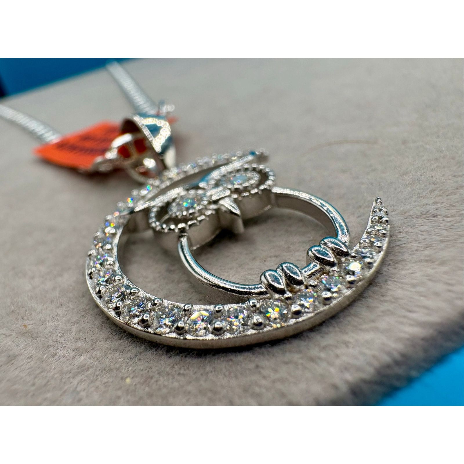 Jewelry NWT - 1ct Moissanite Owl Pendant & 22" Chain - 925 Sterling Size ONE SIZE - 10 Thumbnail