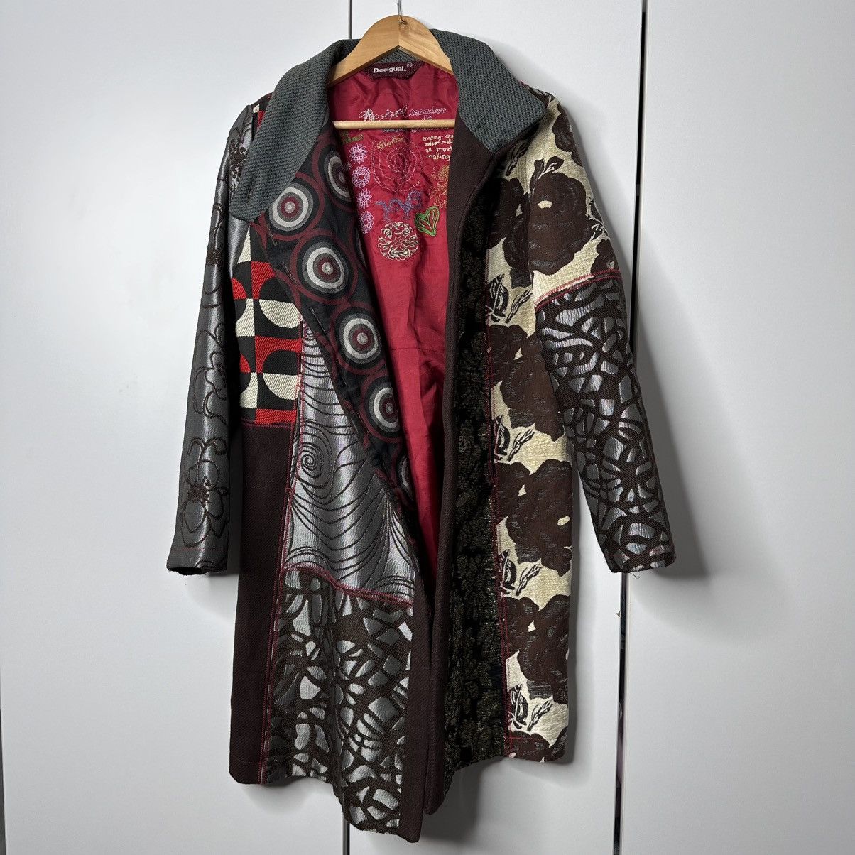 Desigual Desigual Avan Garde Japan Style Patchwork Geisha Coat Size L / US 10 / IT 46 - 3 Thumbnail