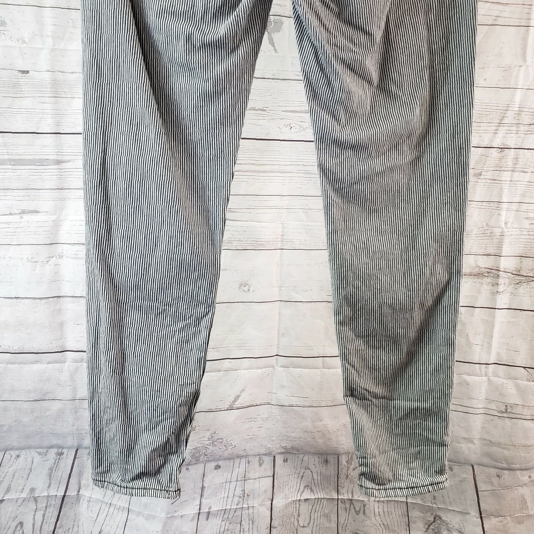 Vintage KUT from the Kloth Womens Brigitte Skinny Roll Up Pants Sz 10 Blue Striped Size 32" / US 10 / IT 46 - 4 Thumbnail