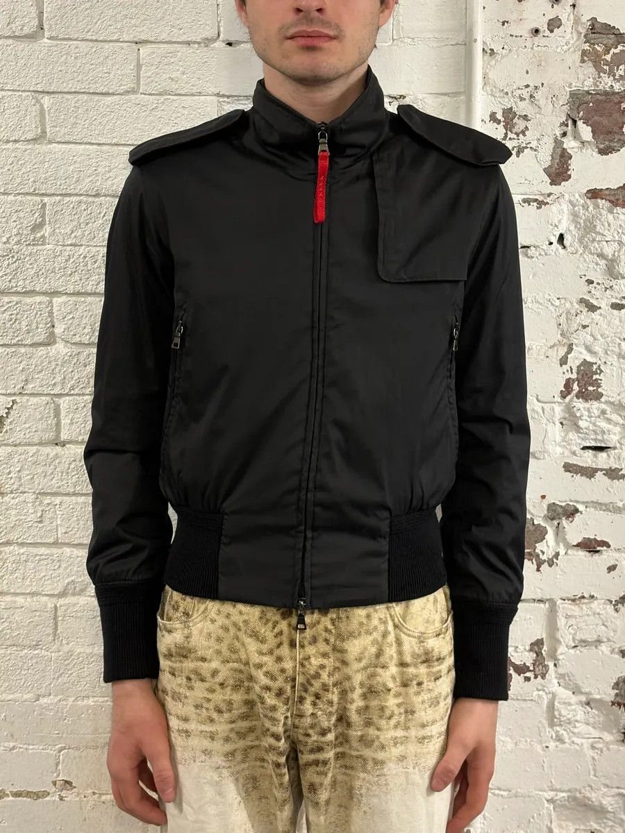 Prada 2000s Prada Black Classy Nylon Jacket Size XS / US 0-2 / IT 36-38 - 2 Thumbnail