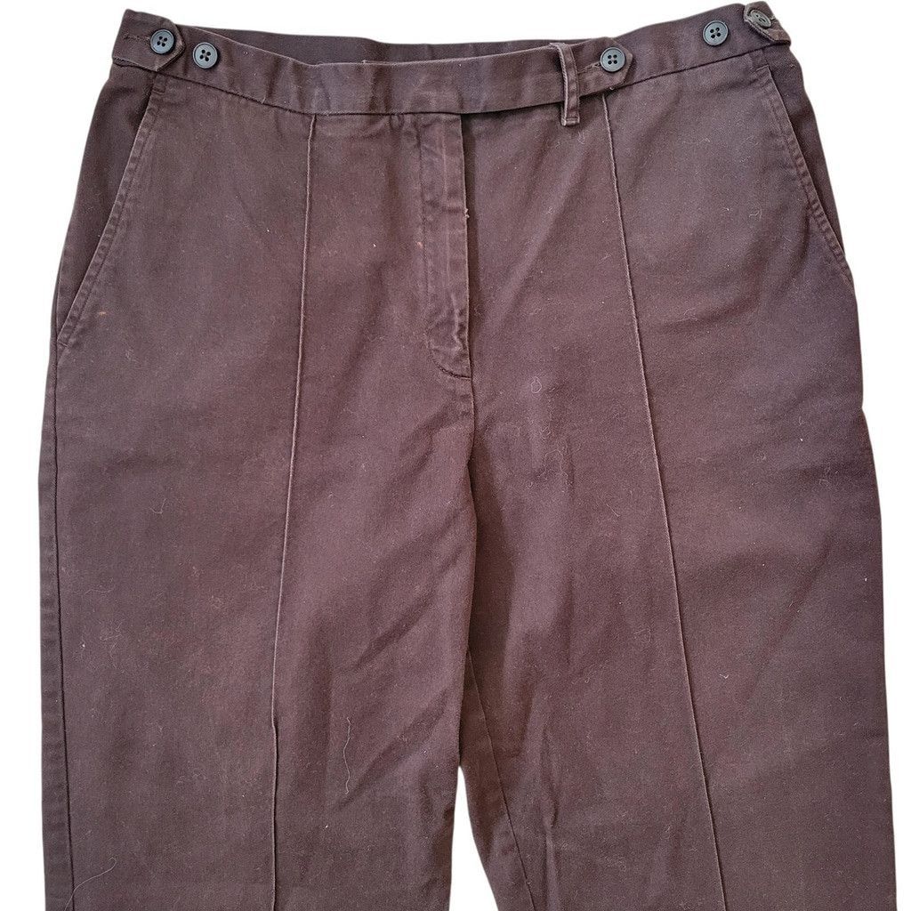 Lauren Ralph Lauren Lauren Ralph Lauren Women's Brown Fray Ankle Chino Pants 12 Size 34" / US 12 / IT 48 - 6 Thumbnail