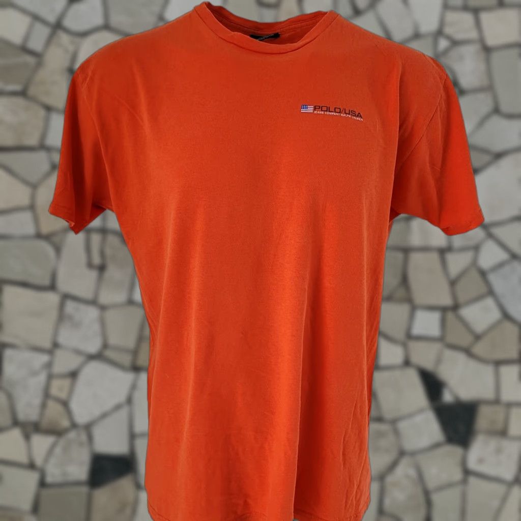 Polo Ralph Lauren Ralph Lauren Polo USA Cotton Tshirt M Shirt Men Orange 30" Back Collar to Hem Grade A Size US M / EU 48-50 / 2 - 1 Thumbnail