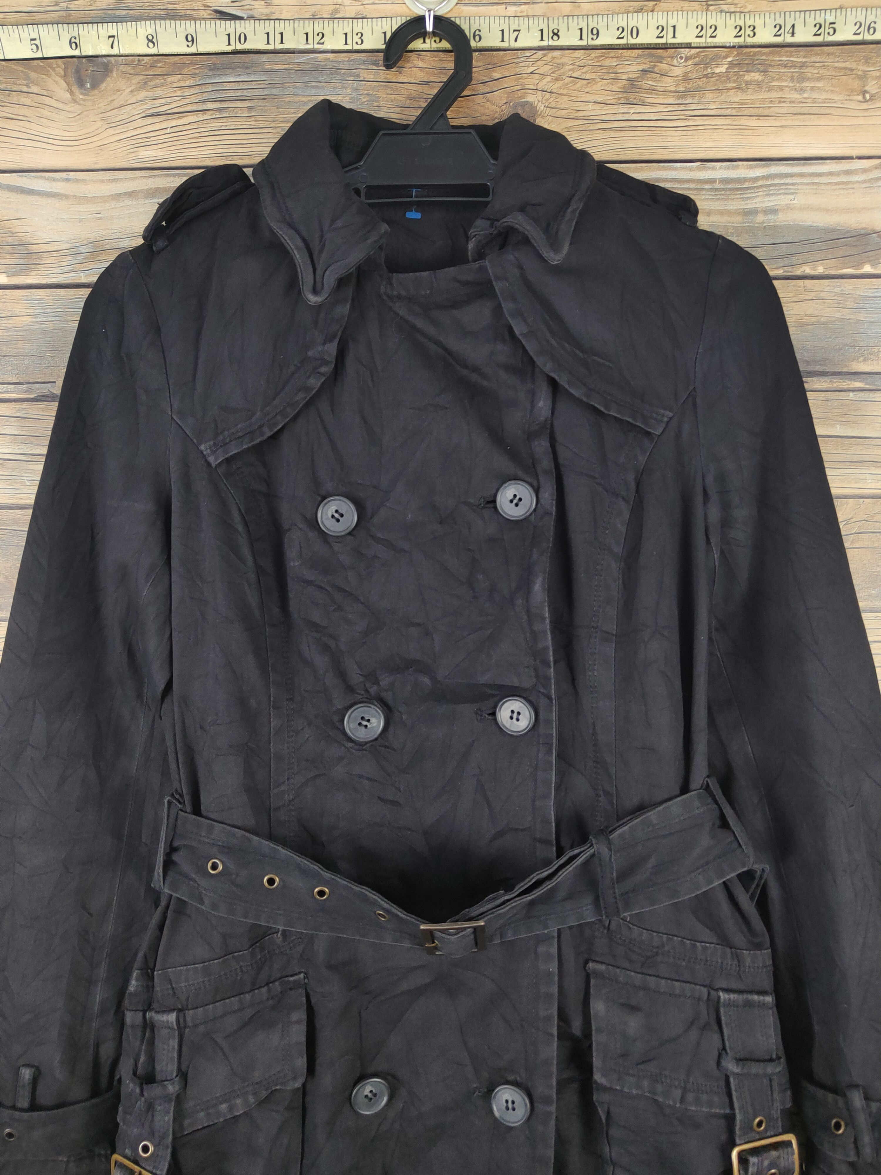 Japanese Brand × Vintage Fakedelic co. Black Coats Design like (Balenciaga fashion) Size S / US 4 / IT 40 - 2 Thumbnail