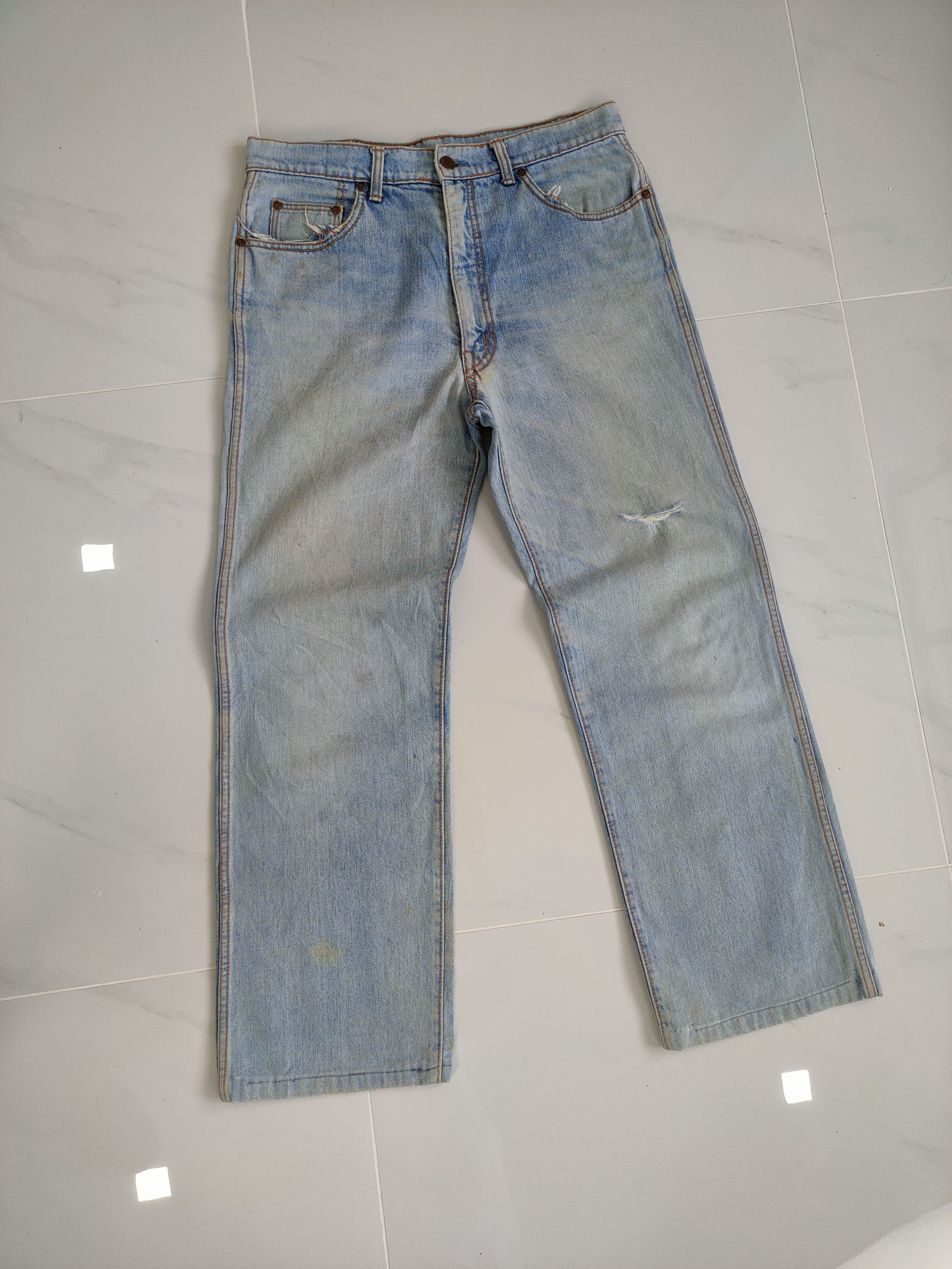 Japanese Brand VINTAGE JAPANESE DISTRESSED JEAN DENIM PANTS Size US 32 / EU 48 - 1 Thumbnail