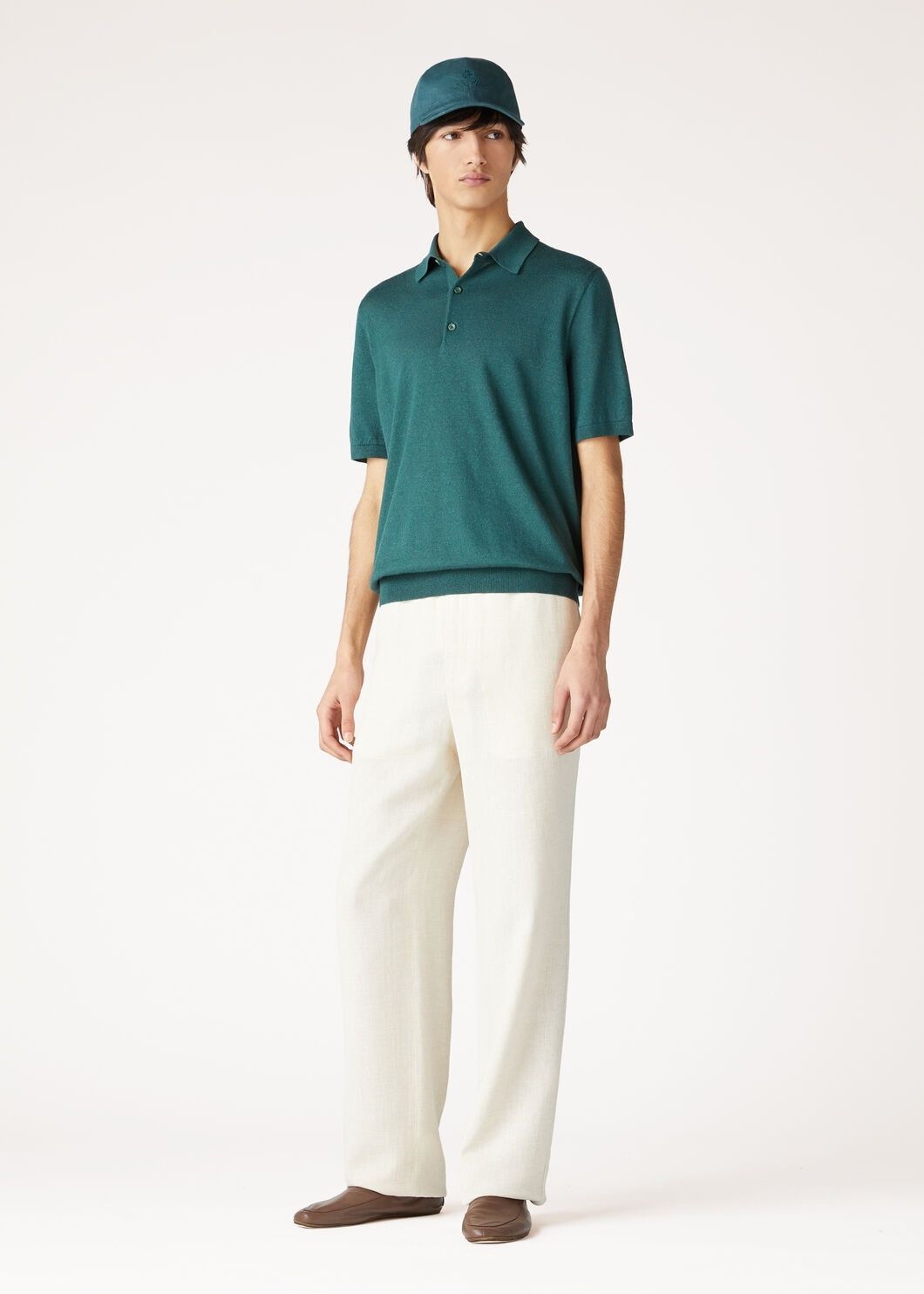 Loro Piana o1w1db10725 FAO2840 Cruise Polo Shirt in Green Size US M / EU 48-50 / 2 - 2 Thumbnail