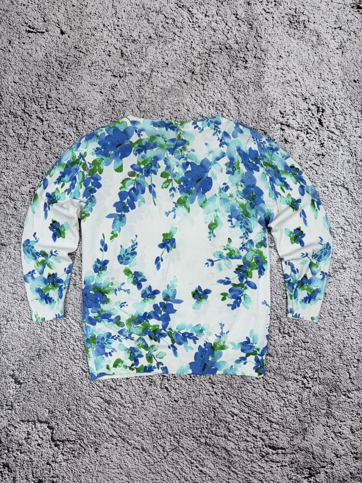 Japanese Brand Luisa Spagnoli Floral Knit Twin Set Cardigan Top Italy S Size S / US 4 / IT 40 - 7 Thumbnail