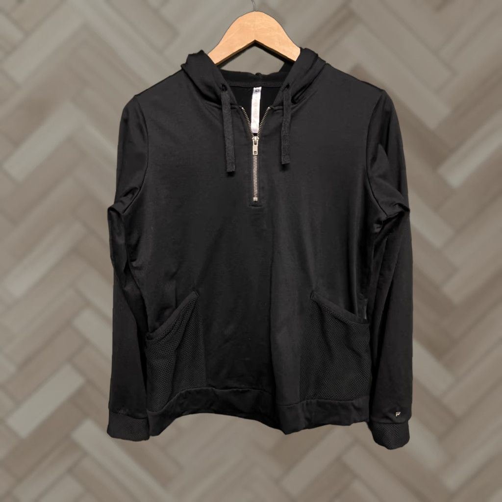 Fabletics Fabletics Jacket Womens Small Black 1/4 Zip Logo Embroidered Basic Outdoor Knit Polyester Coat Mid-Length Jacket Mens Women? Size S / US 4 / IT 40 - 1 Thumbnail
