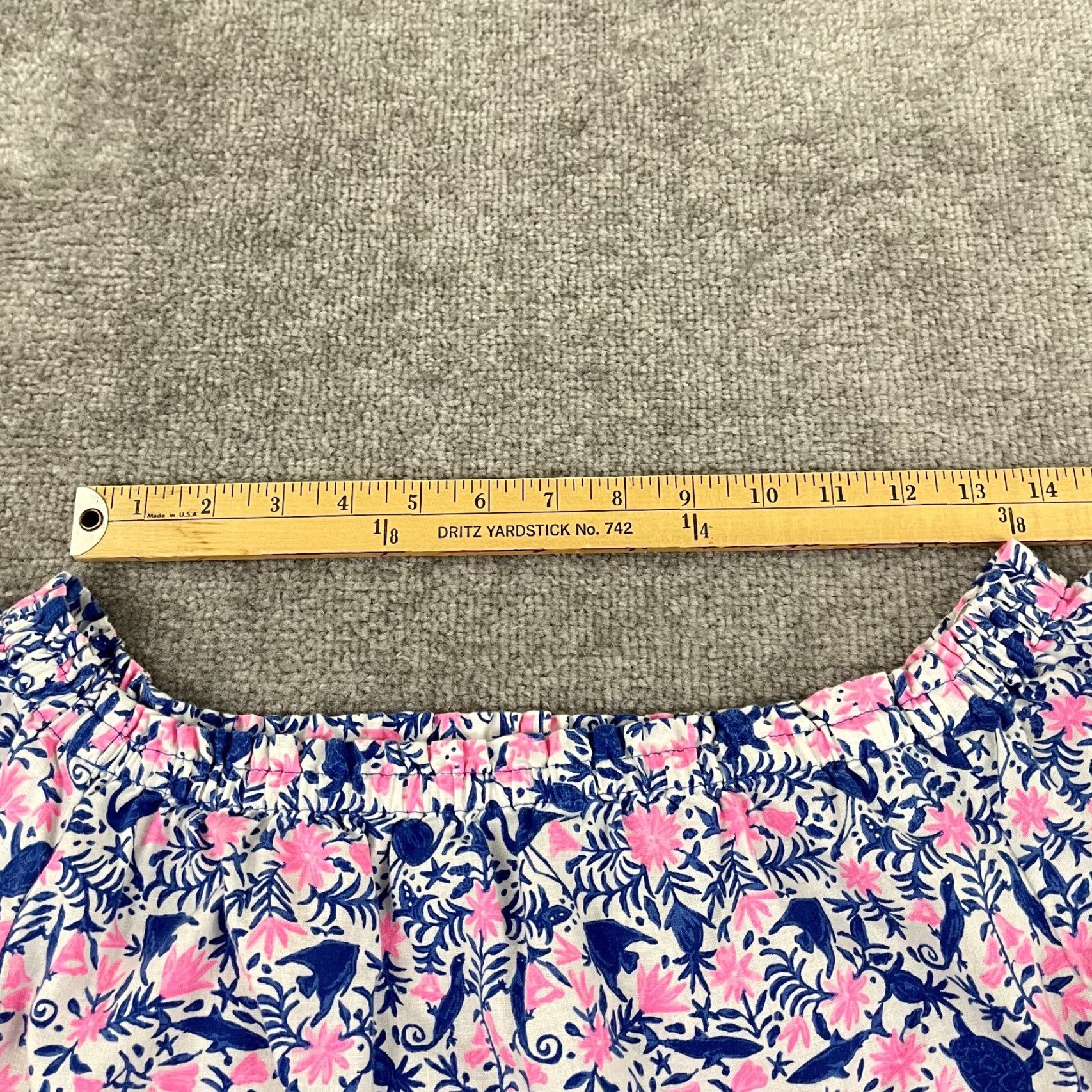 Vineyard Vines Vineyard Vines Off The Shoulder Dress Women XS Linen Blend Sea Life Print Preppy Size XS / US 0-2 / IT 36-38 - 5 Thumbnail