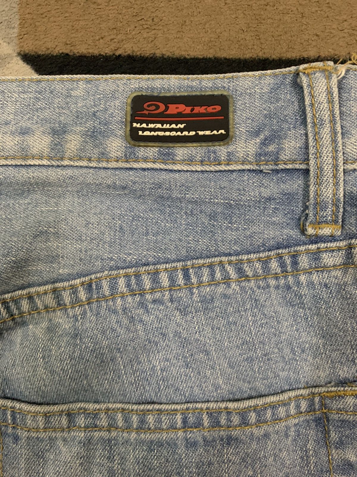 JNCO Vintage Japanese Brand Piko Hawaiian Baggy Distressed Jeans Size US 31 - 11 Thumbnail