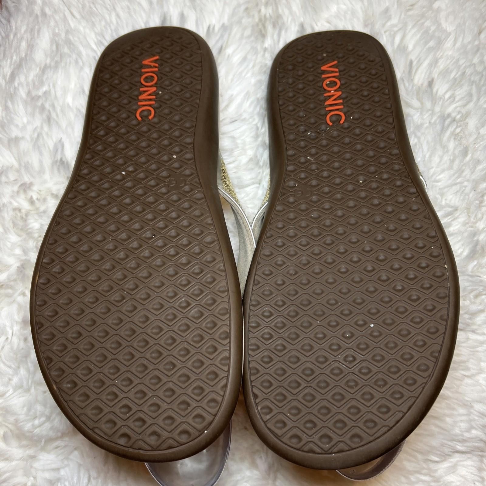 Vionic VIONIC Dillon Shine Toe Post Women’s Sz10 Flip Flop Sandal Size US 10 / IT 40 - 6 Thumbnail