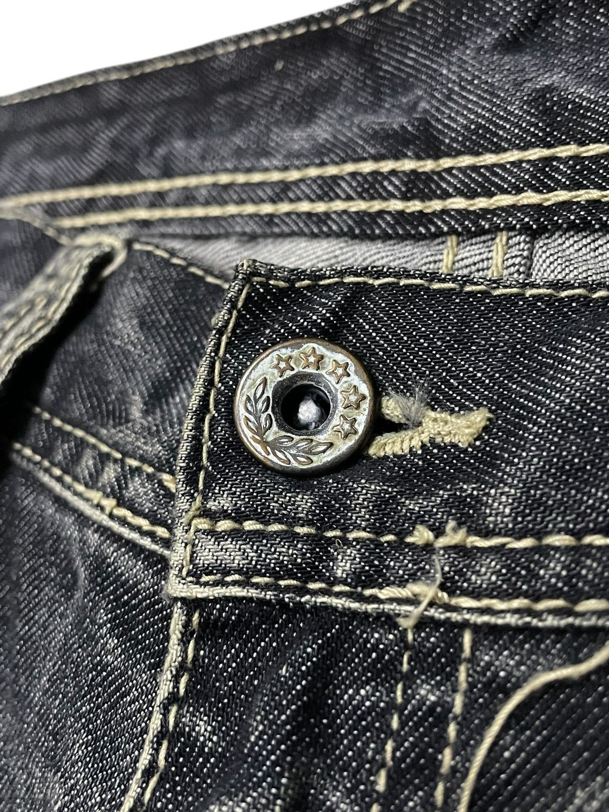 Tete Homme × Tornado Mart Michel Klein Japan Panel Spiral Flared Denim Jeans Size US 30 / EU 46 - 22 Thumbnail