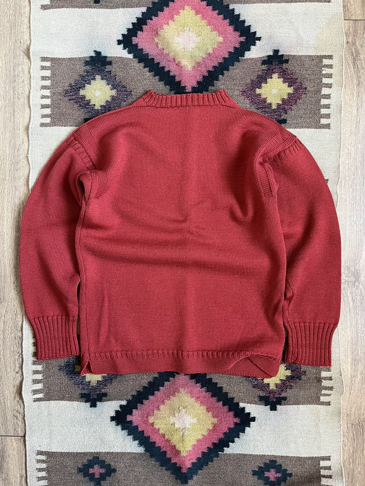Le Tricoteur Guernsey Traditional Guernsey Le Tricoteur Orange Wool Jumper Sweater Size US M / EU 48-50 / 2 - 1 Thumbnail