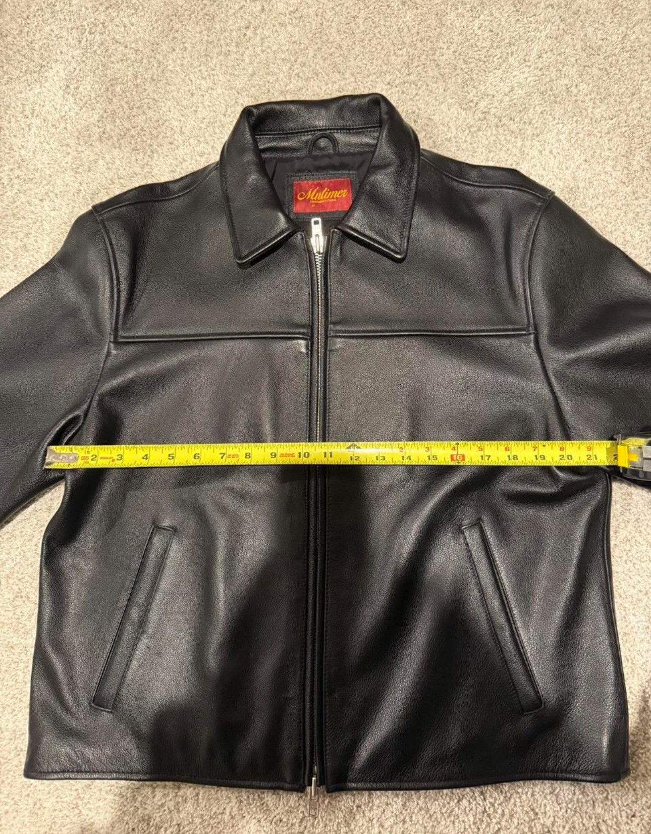 MUTIMER BLACK LEATHER JACKET FW 24