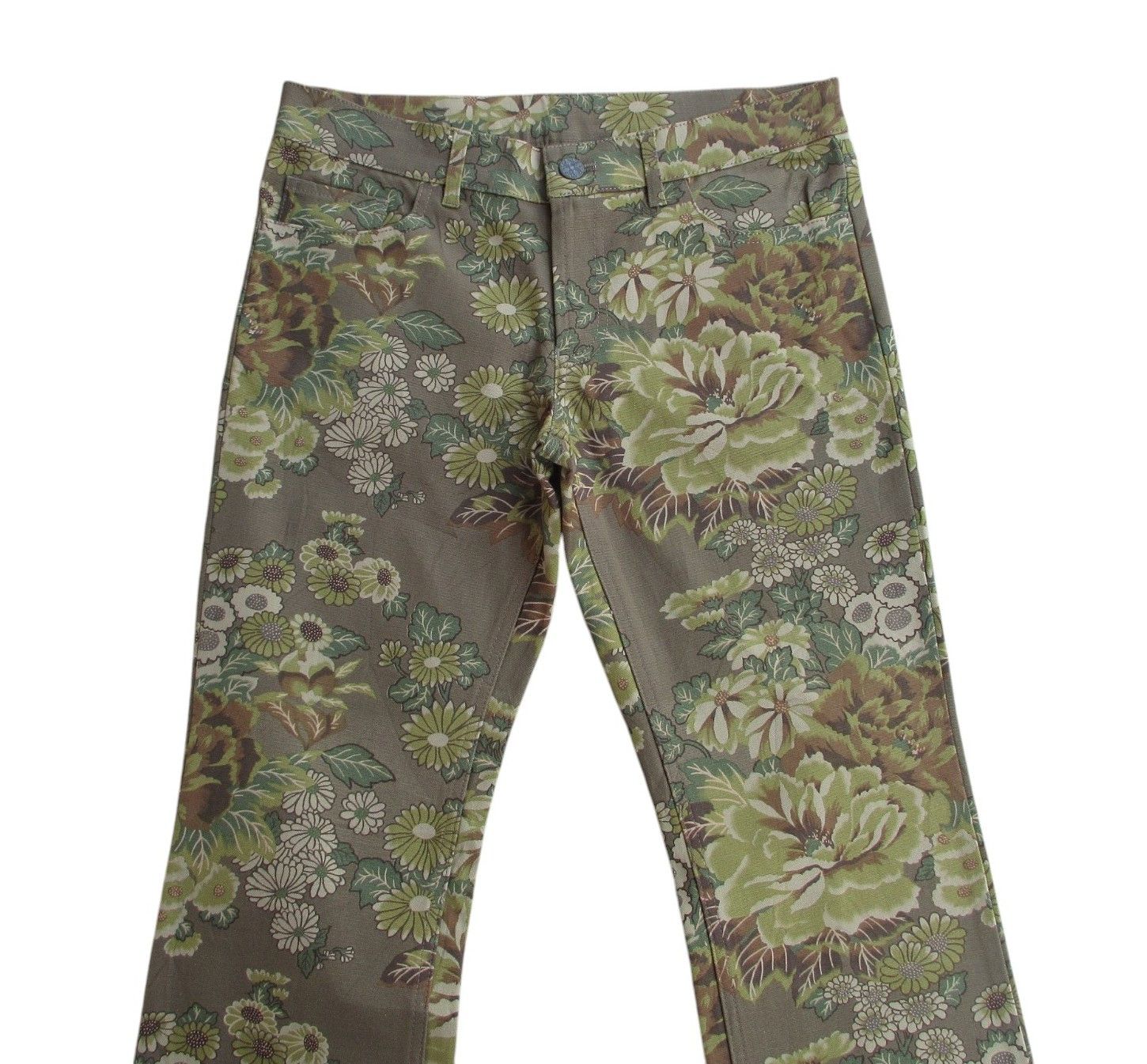 Japanese Brand FLARED JAPANESE CHEALSEA OLD FLORAL ABSTRACT LOWRISE SLIM Size US 28 / EU 44 - 7 Thumbnail