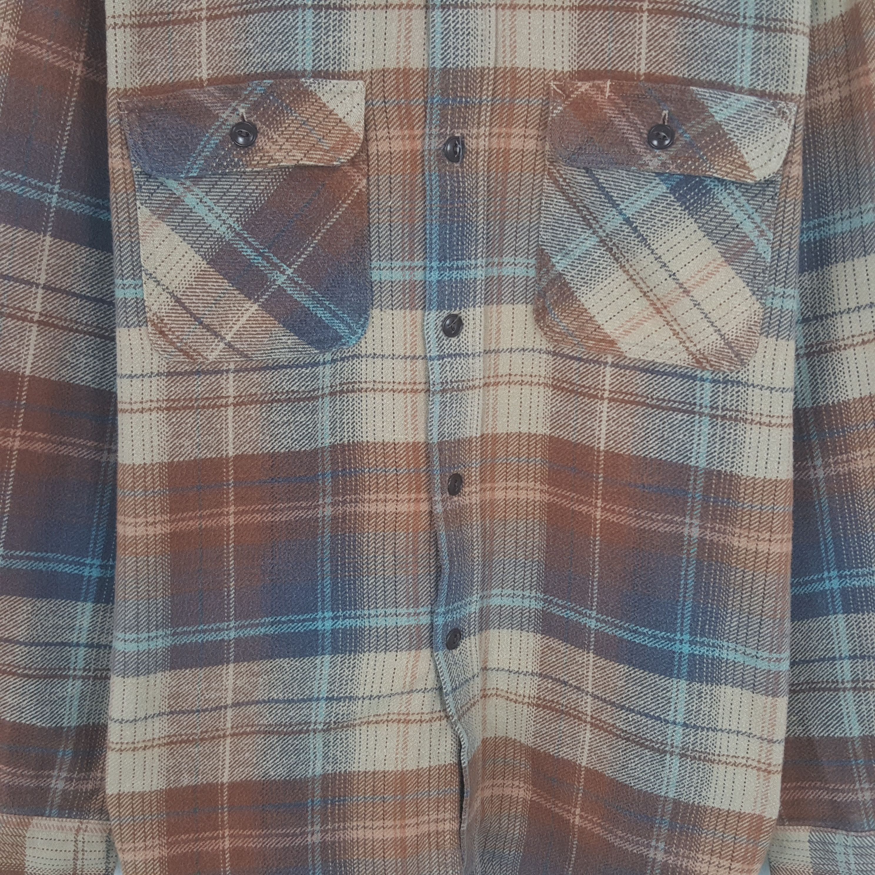 Sugar Cane Vintage Sugar Cane Japanese Flannel Button Up Shirt Size US M / EU 48-50 / 2 - 2 Thumbnail