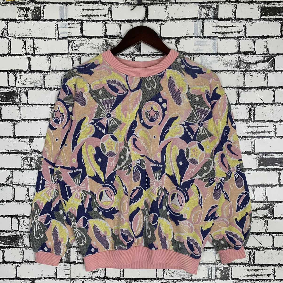 Asics × Vintage Prolook M.F.D by Asics Full Print Sweatshirt Asics Crewneck Size M / US 6-8 / IT 42-44 - 1 Thumbnail
