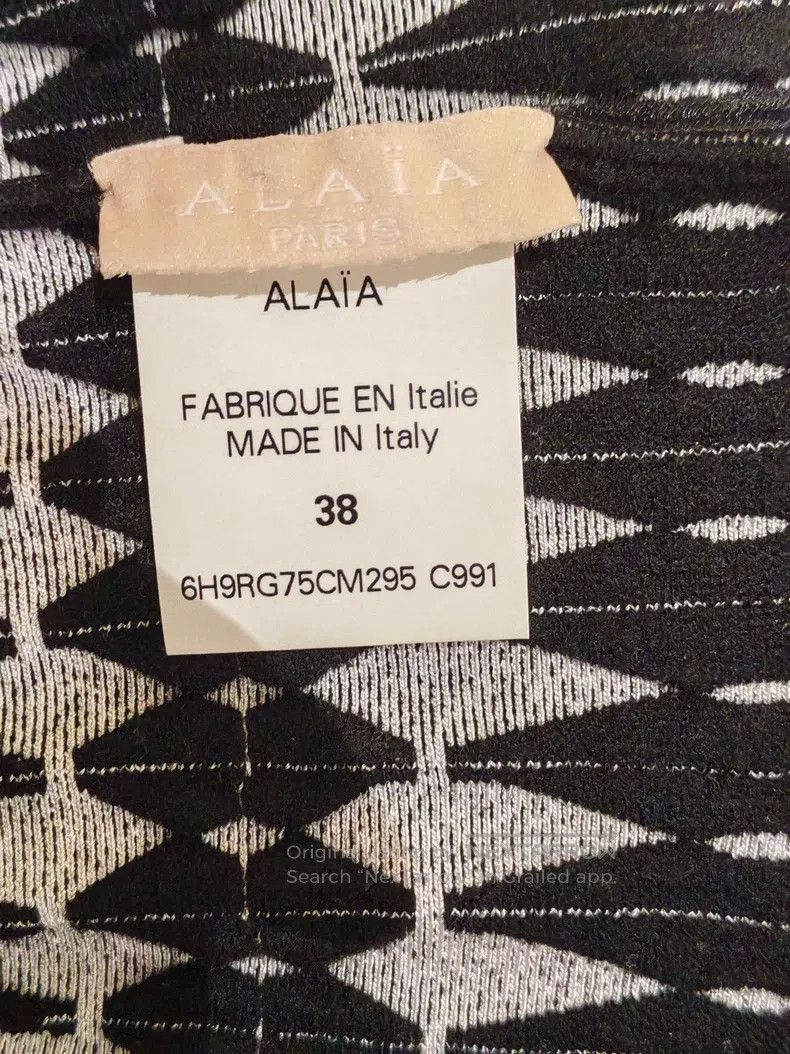 Alaia Alaia Black and White Geometric Diamond Knit Fabric Short Size XS / US 0-2 / IT 36-38 - 5 Thumbnail