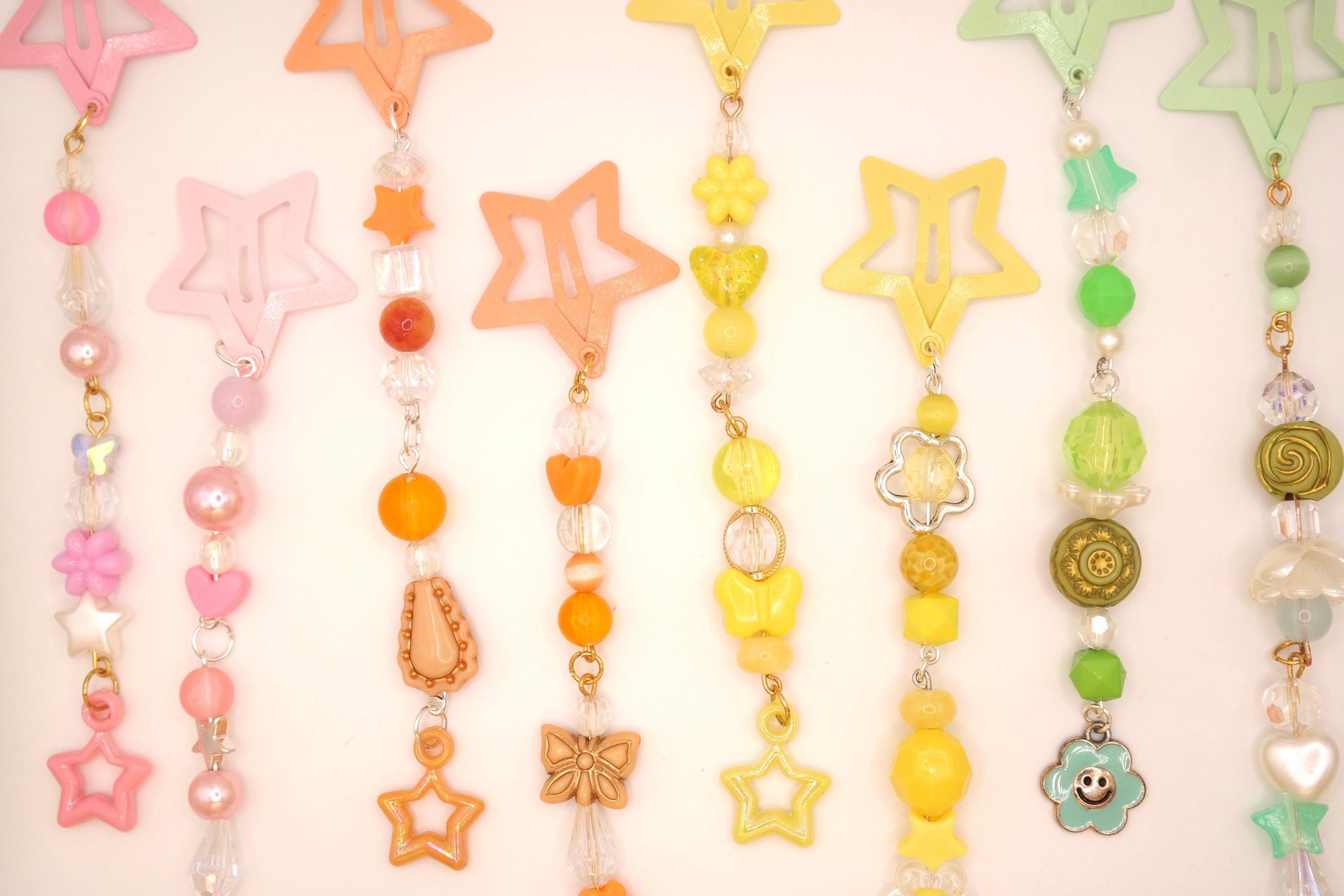 Handmade Colorful Star Decorated Hair Clips Size ONE SIZE - 4 Thumbnail