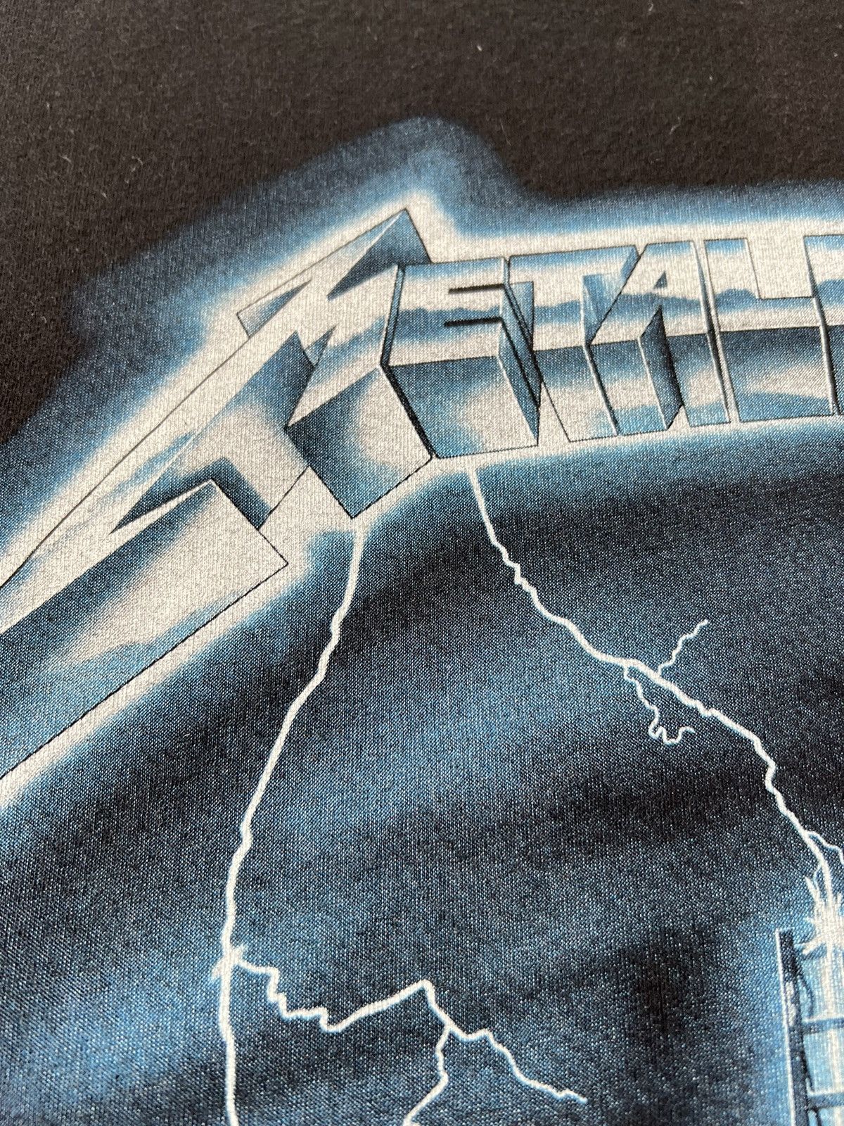 Band Tees Vintage 2000s Metallica Ride The Lightning Black T-shirt Size US L / EU 52-54 / 3 - 6 Thumbnail