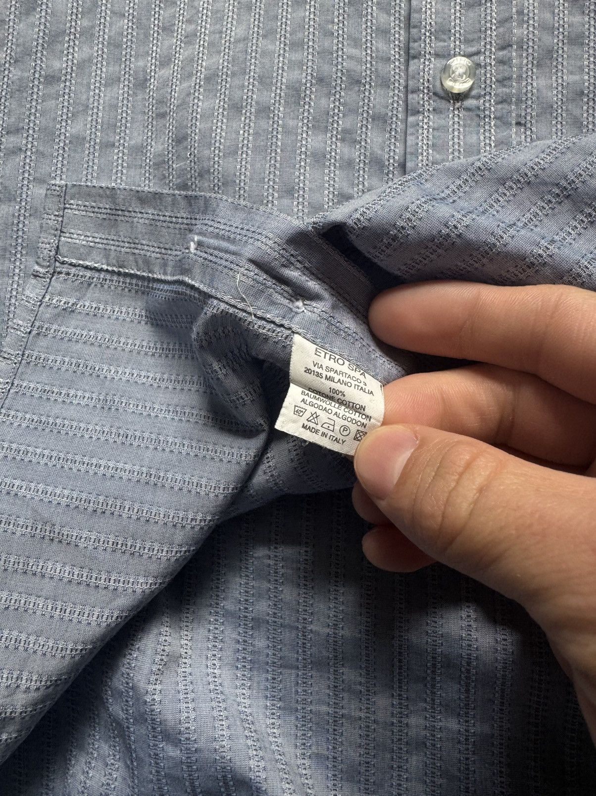 Etro Etro Milano Geometric Linen Shirt 43 Size US L / EU 52-54 / 3 - 6 Thumbnail