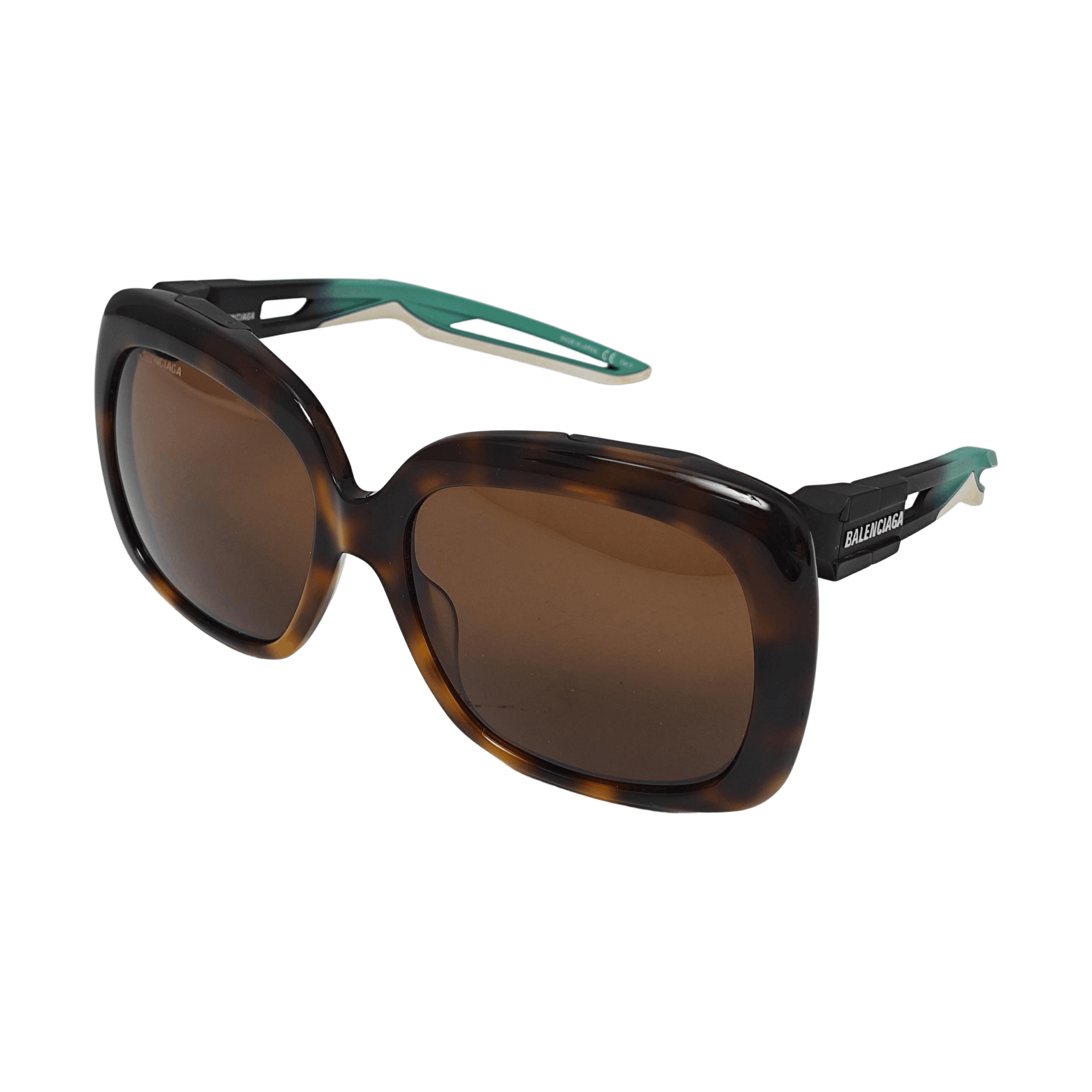 Balenciaga Balenciaga BB0054SA Tortoise Sunglasses Size ONE SIZE - 1 Thumbnail