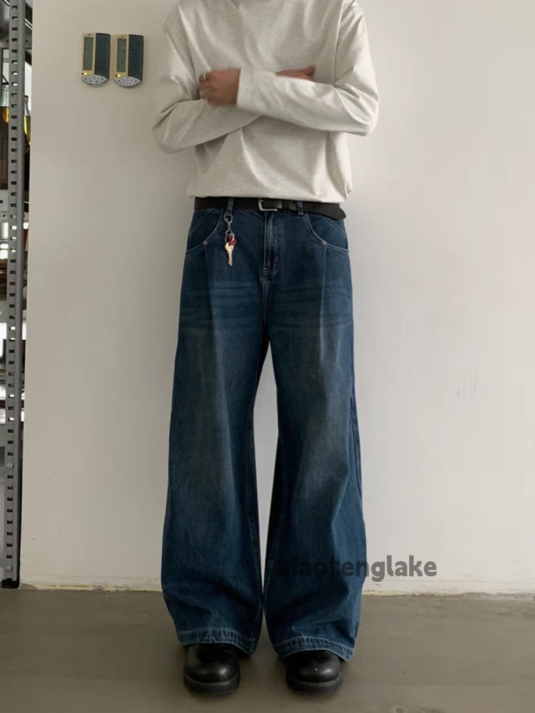 Jean × Vintage Washed faded cleanfit yuppie bootcut flared baggy jeans Size US 32 / EU 48 - 1 Thumbnail