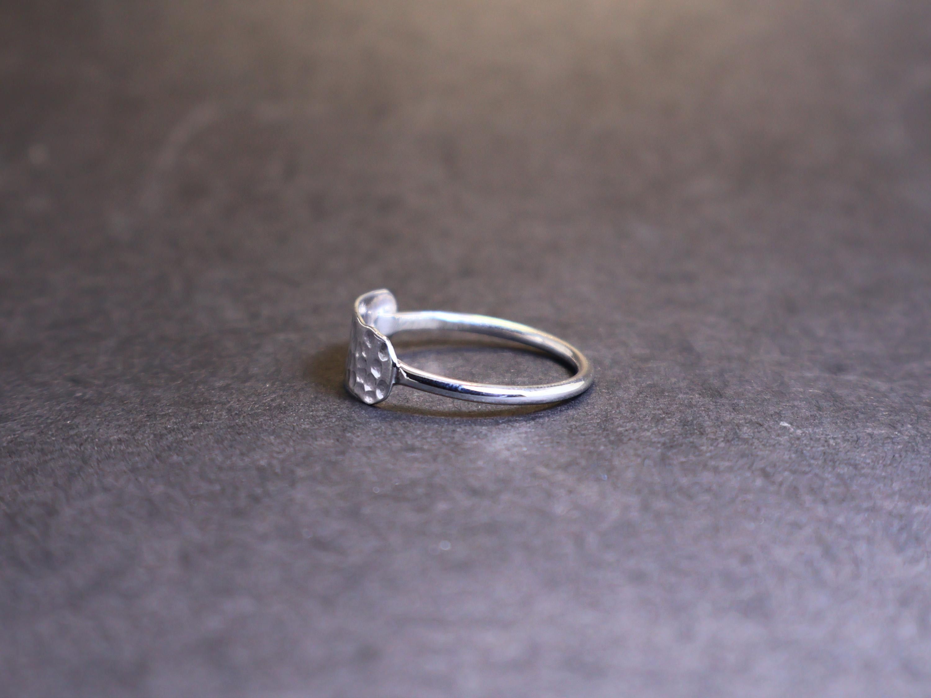 Handmade Hammered Ring, Sterling Silver Handmade Ring, Gift For Her, Size ONE SIZE - 5 Thumbnail